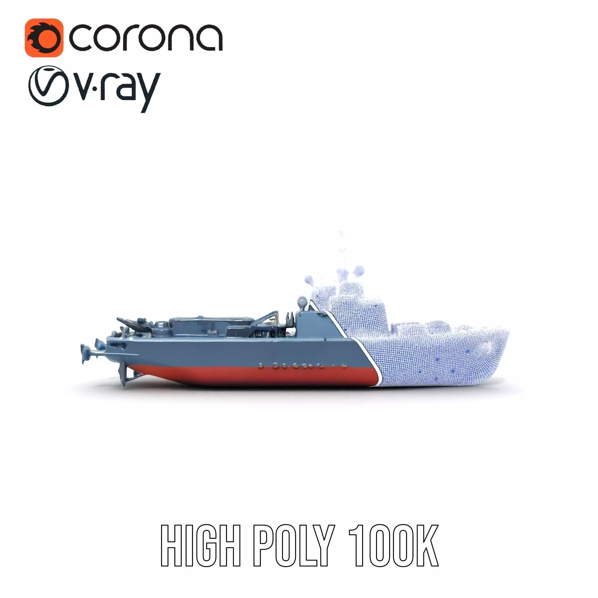 Modern Warship model pack Low-poly 3D model_33