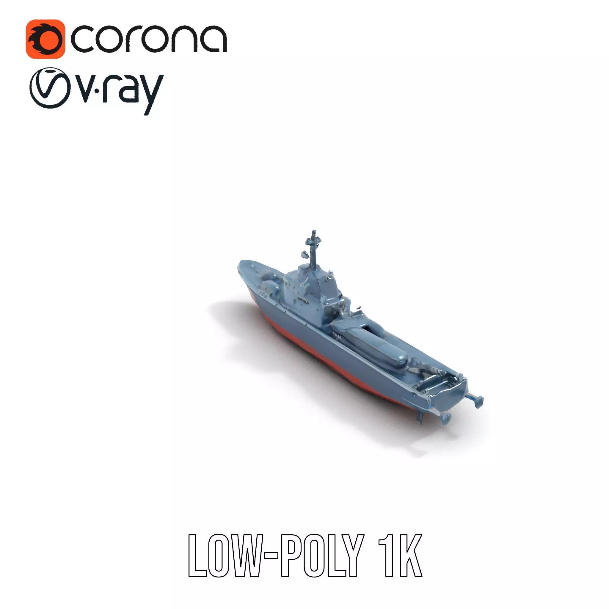 Modern Warship model pack Low-poly 3D model_16