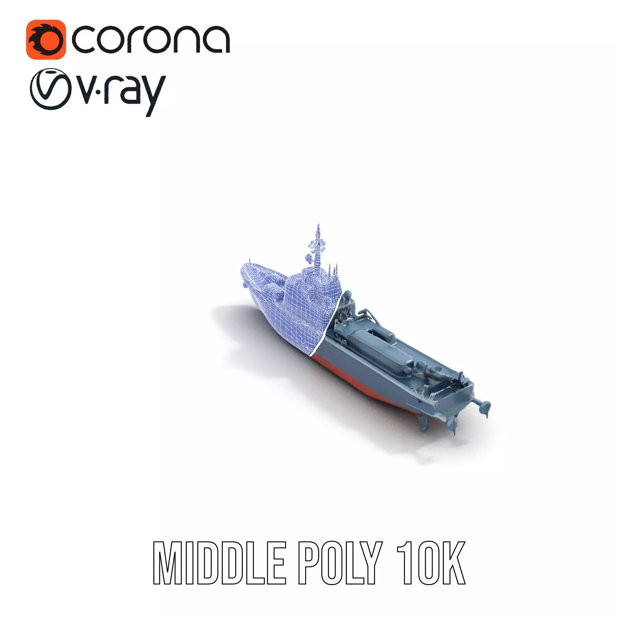 Modern Warship model pack Low-poly 3D model_13