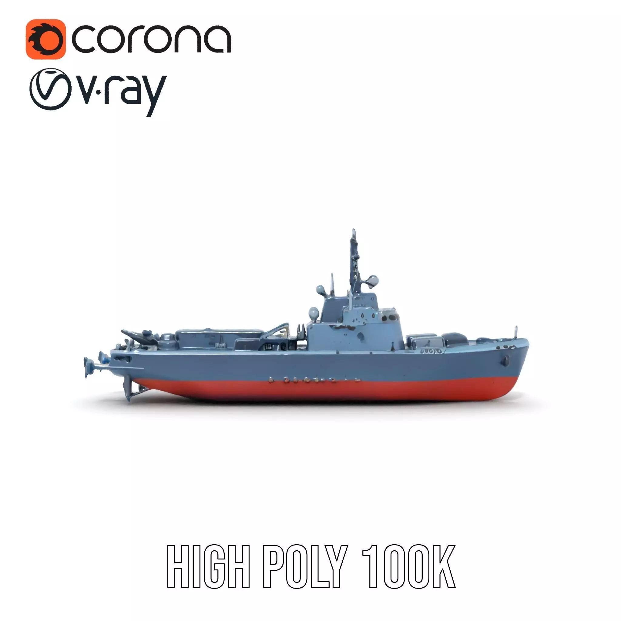 Modern Warship model pack Low-poly 3D model_32