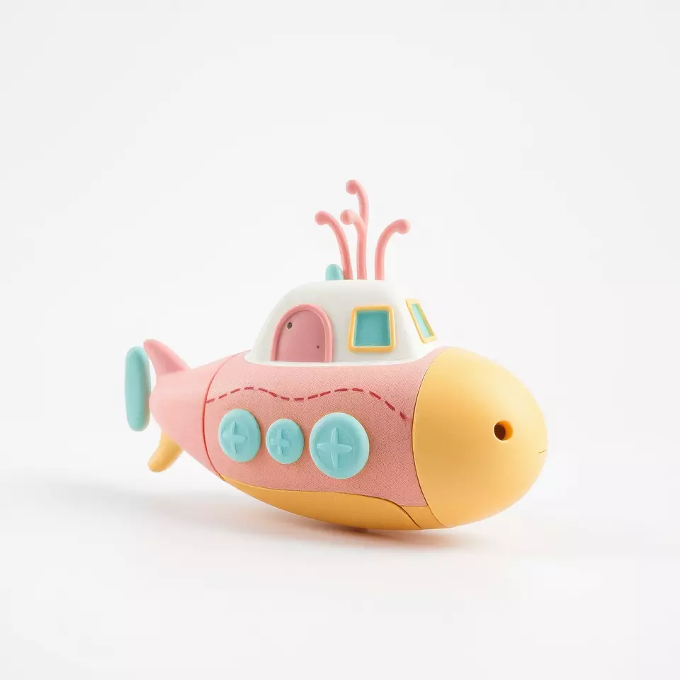Colorful Submarine Toy model pack Low-poly 3D model_2