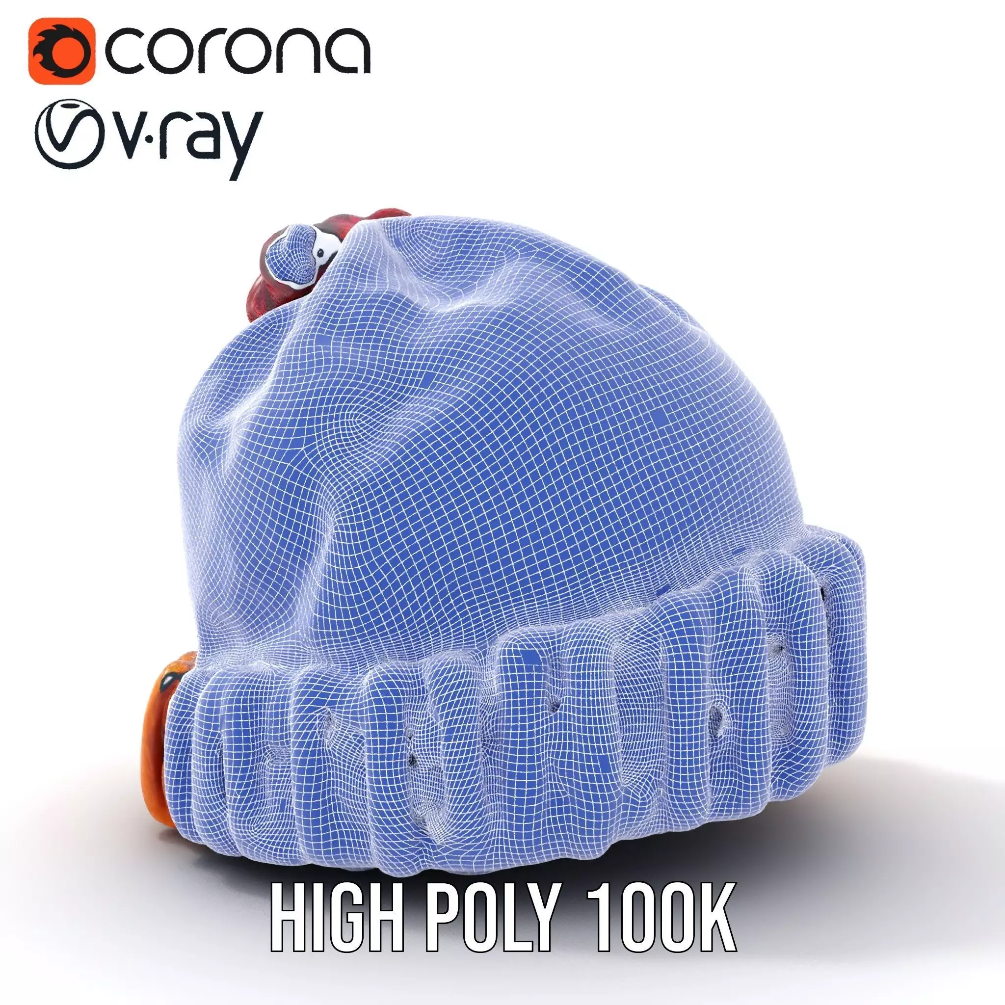 Colorful Knitted Beanie model pack Low-poly 3D model_34