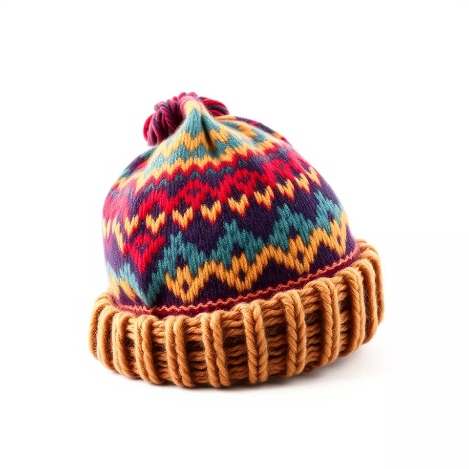 Colorful Knitted Beanie model pack Low-poly 3D model_2