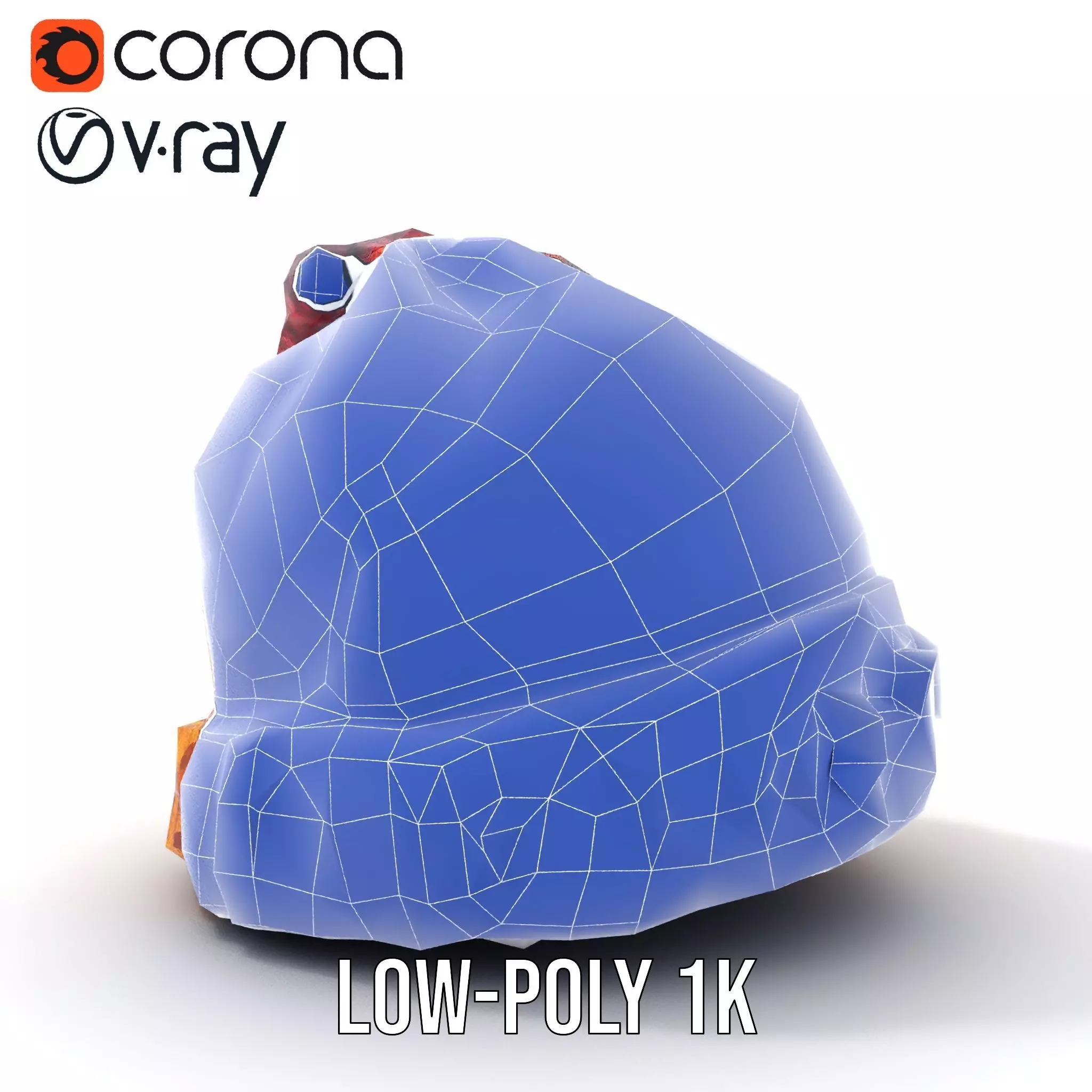 Colorful Knitted Beanie model pack Low-poly 3D model_11