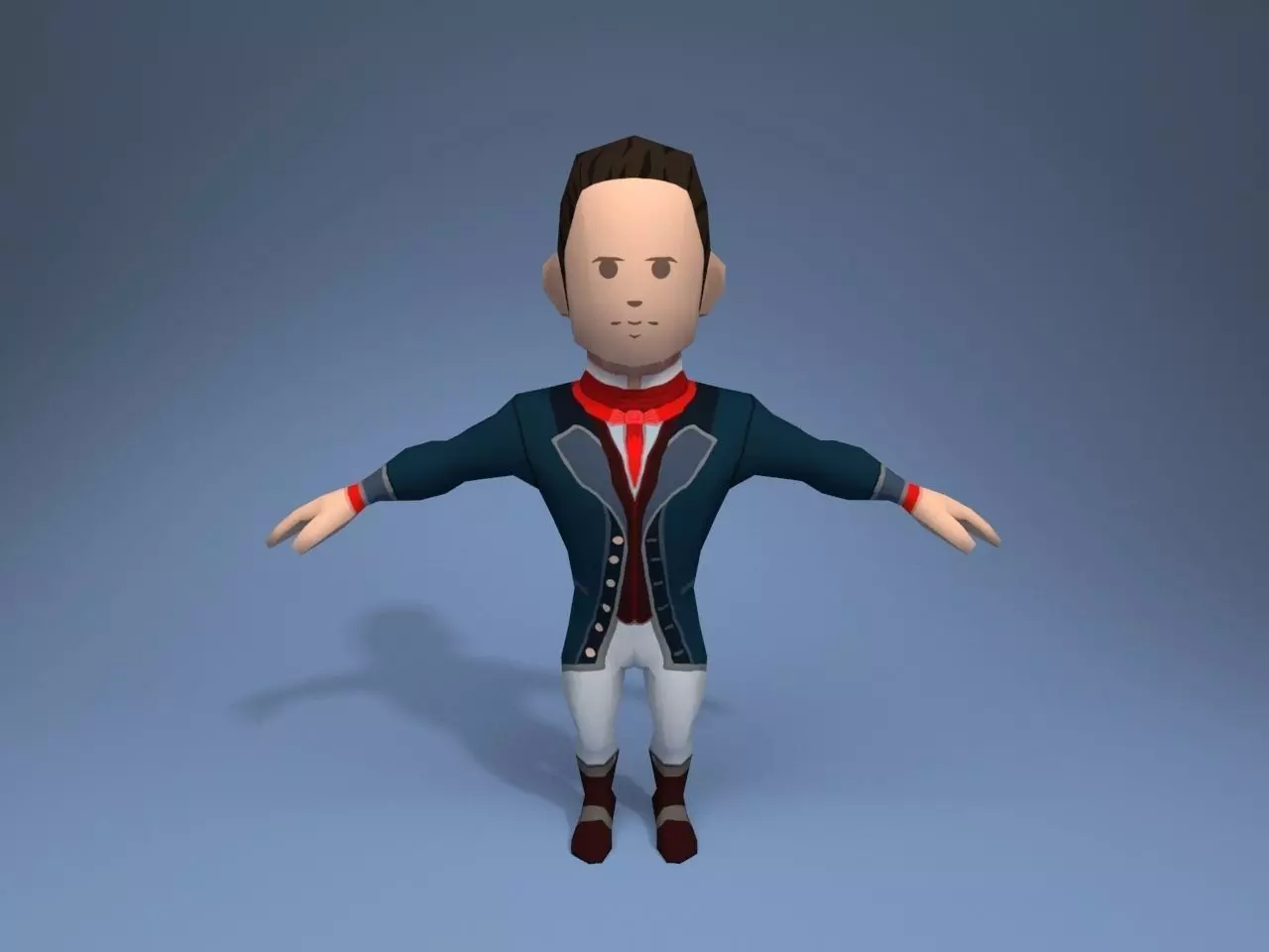 Medieval character earl 2 Low-poly 3D model_0