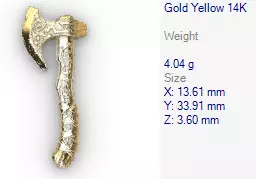 Axe pendant 3D print model_18