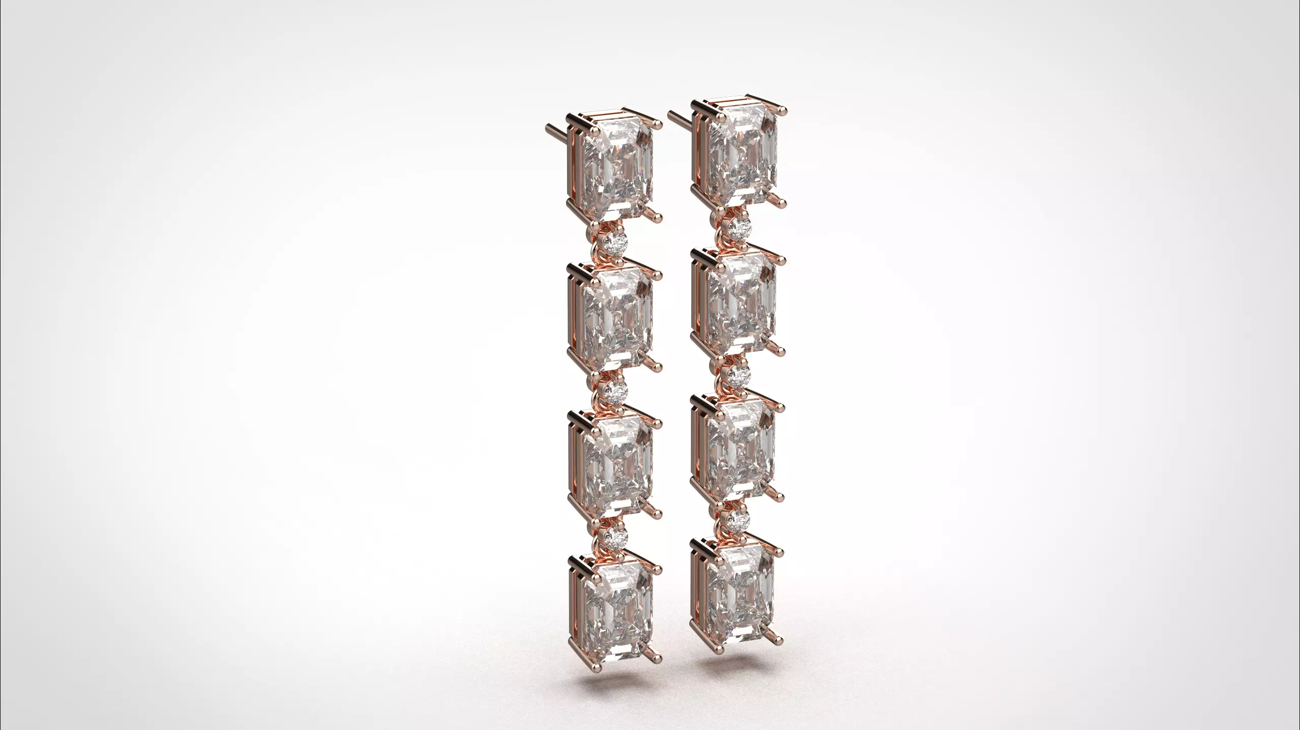 Dangle Earring stl obj 3D print model ER017 3D print model 3D print model_19