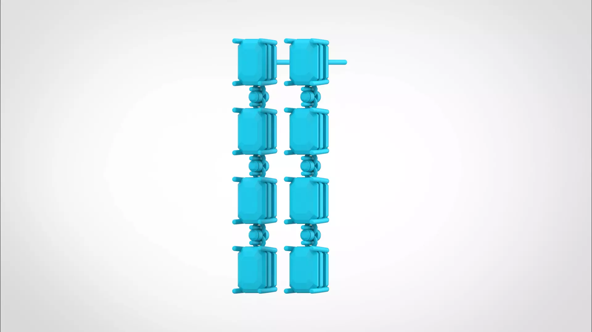 Dangle Earring stl obj 3D print model ER017 3D print model 3D print model_27