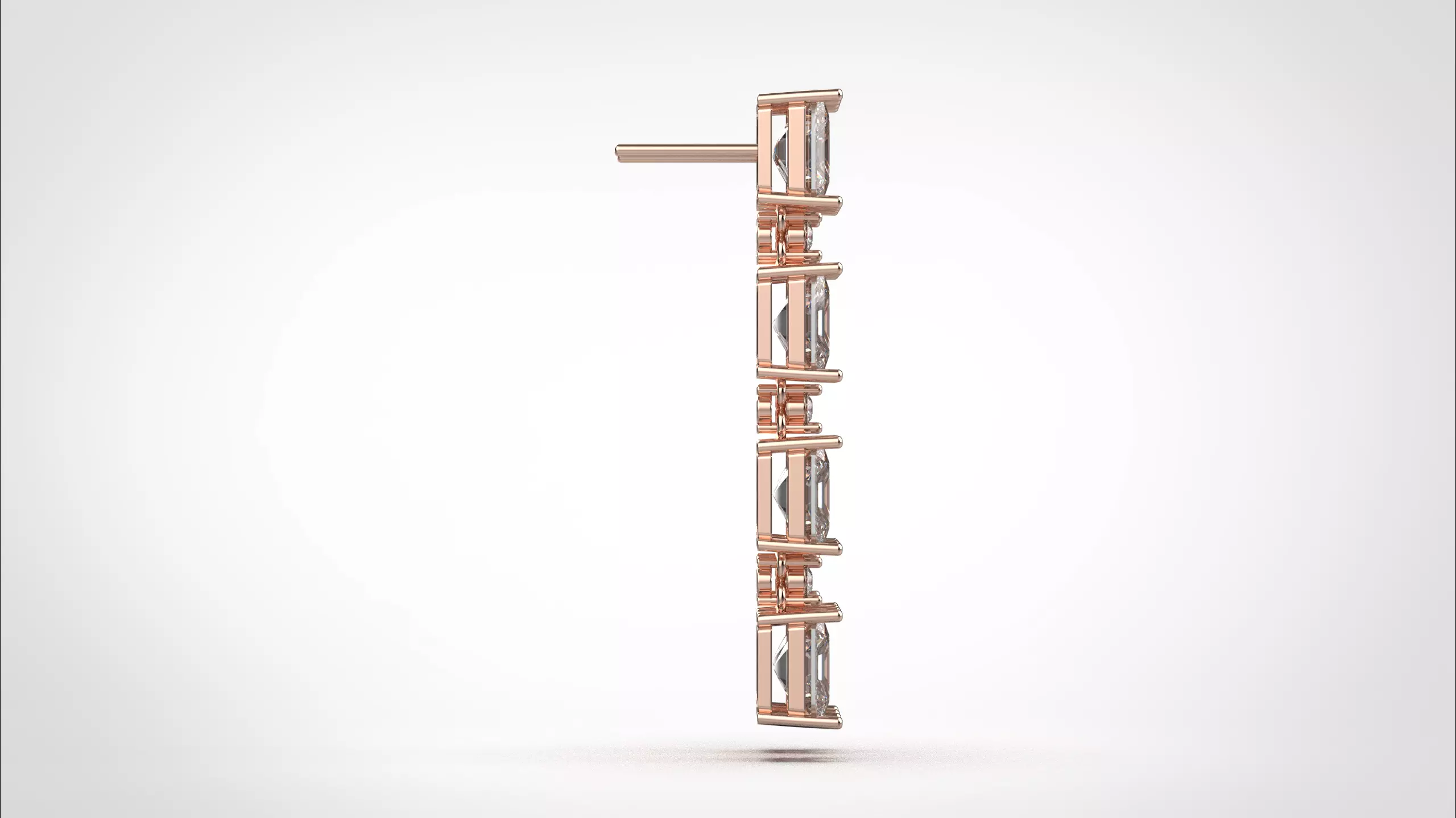 Dangle Earring stl obj 3D print model ER017 3D print model 3D print model_23