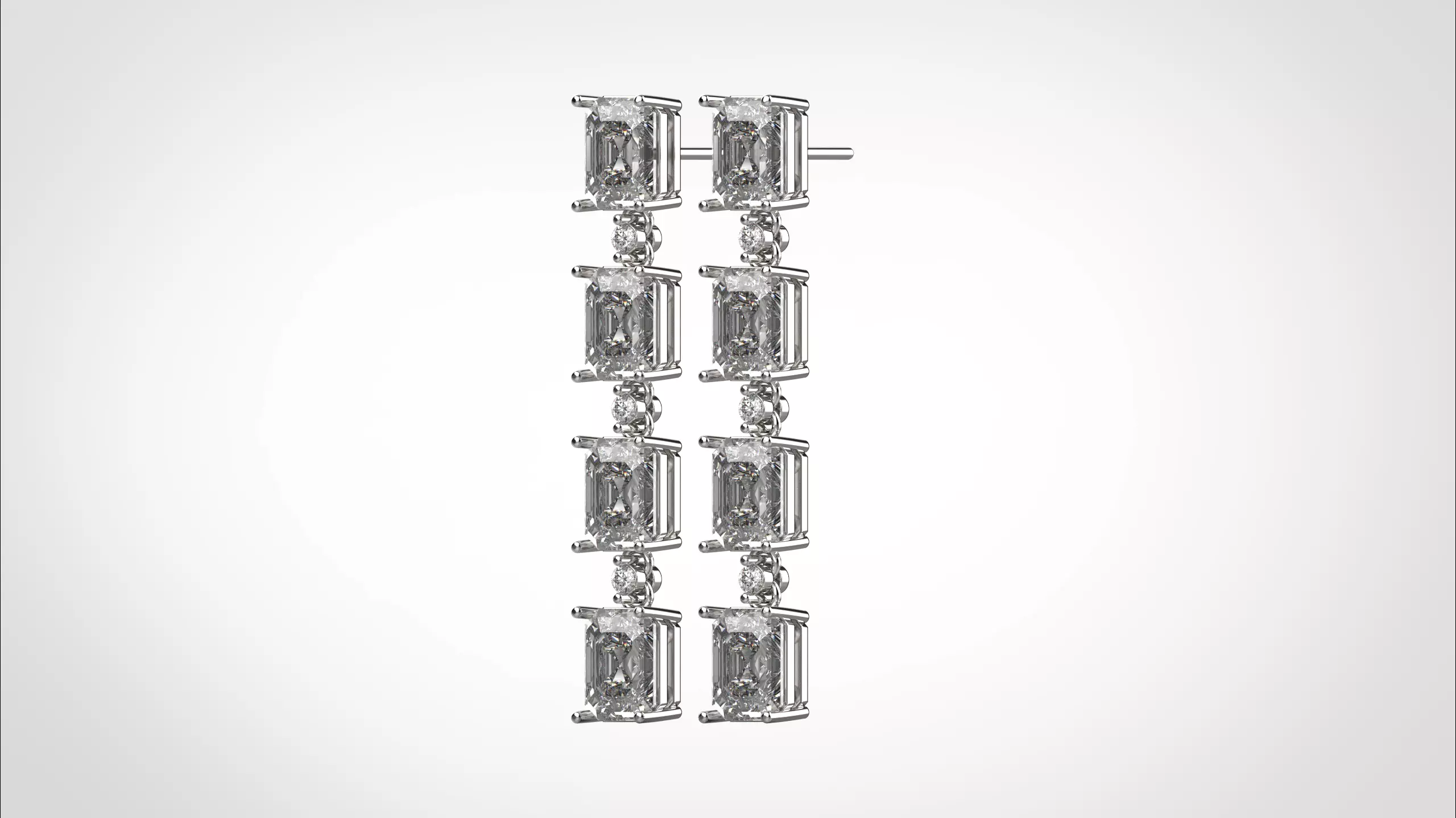 Dangle Earring stl obj 3D print model ER017 3D print model 3D print model_4