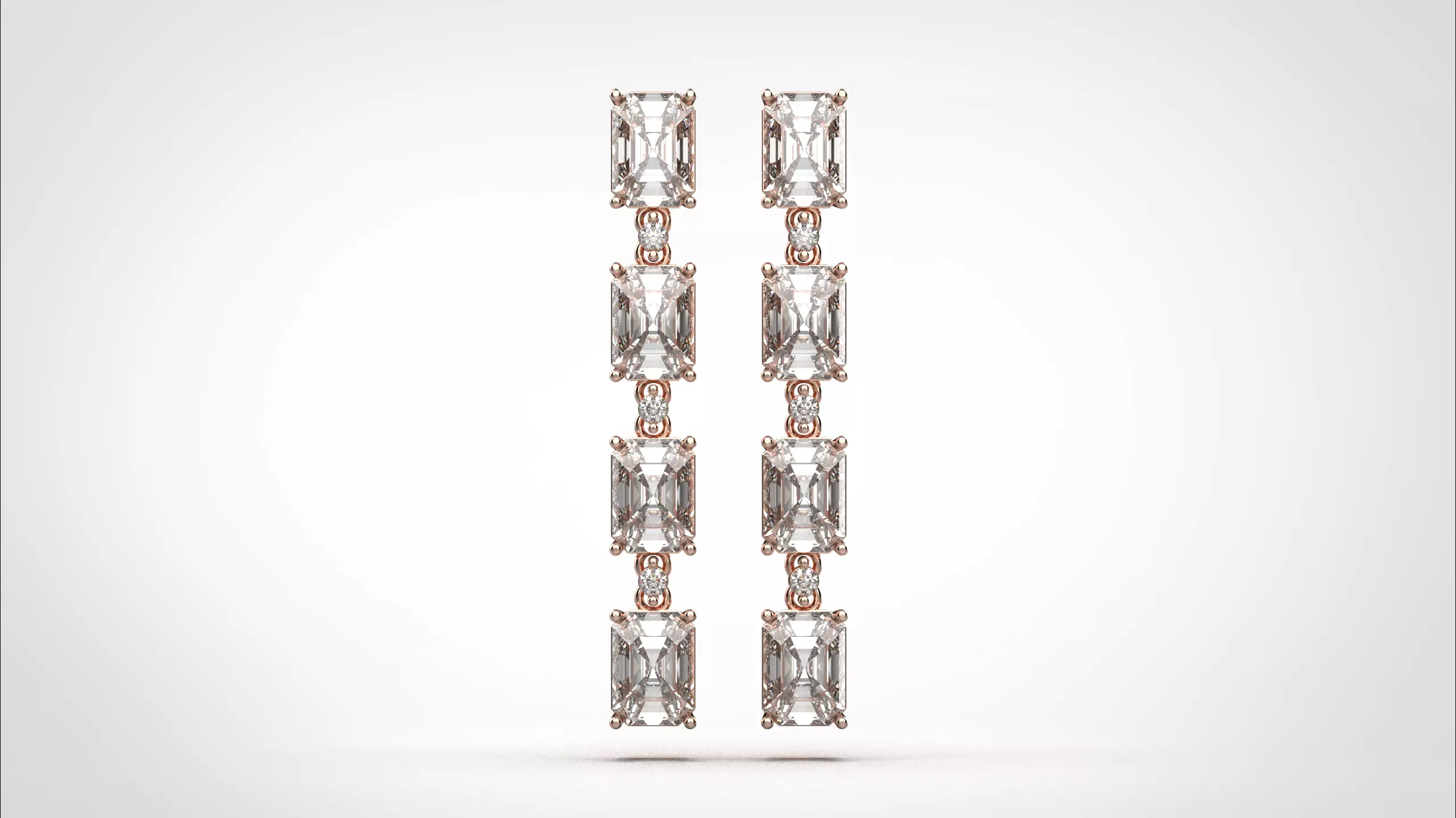 Dangle Earring stl obj 3D print model ER017 3D print model 3D print model_22