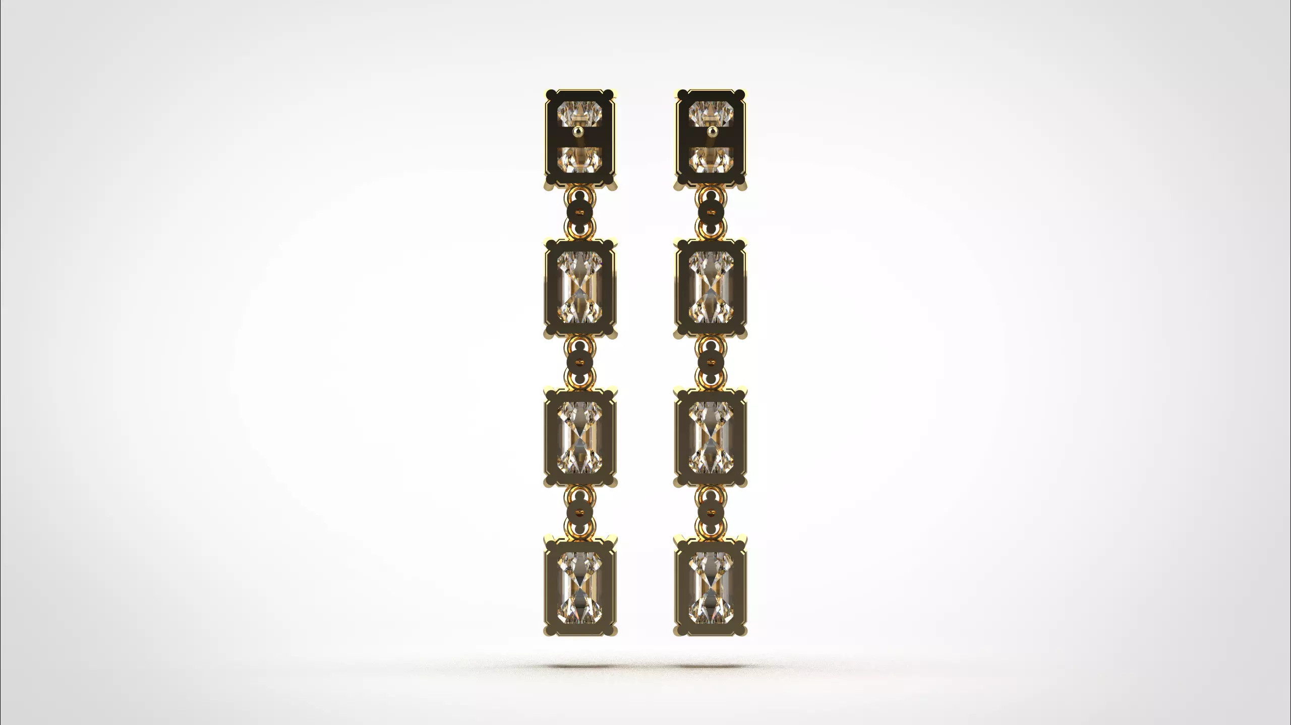 Dangle Earring stl obj 3D print model ER017 3D print model 3D print model_16