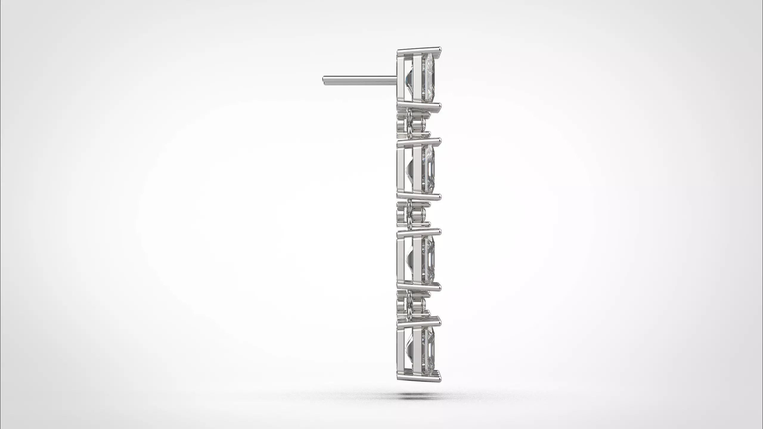 Dangle Earring stl obj 3D print model ER017 3D print model 3D print model_7