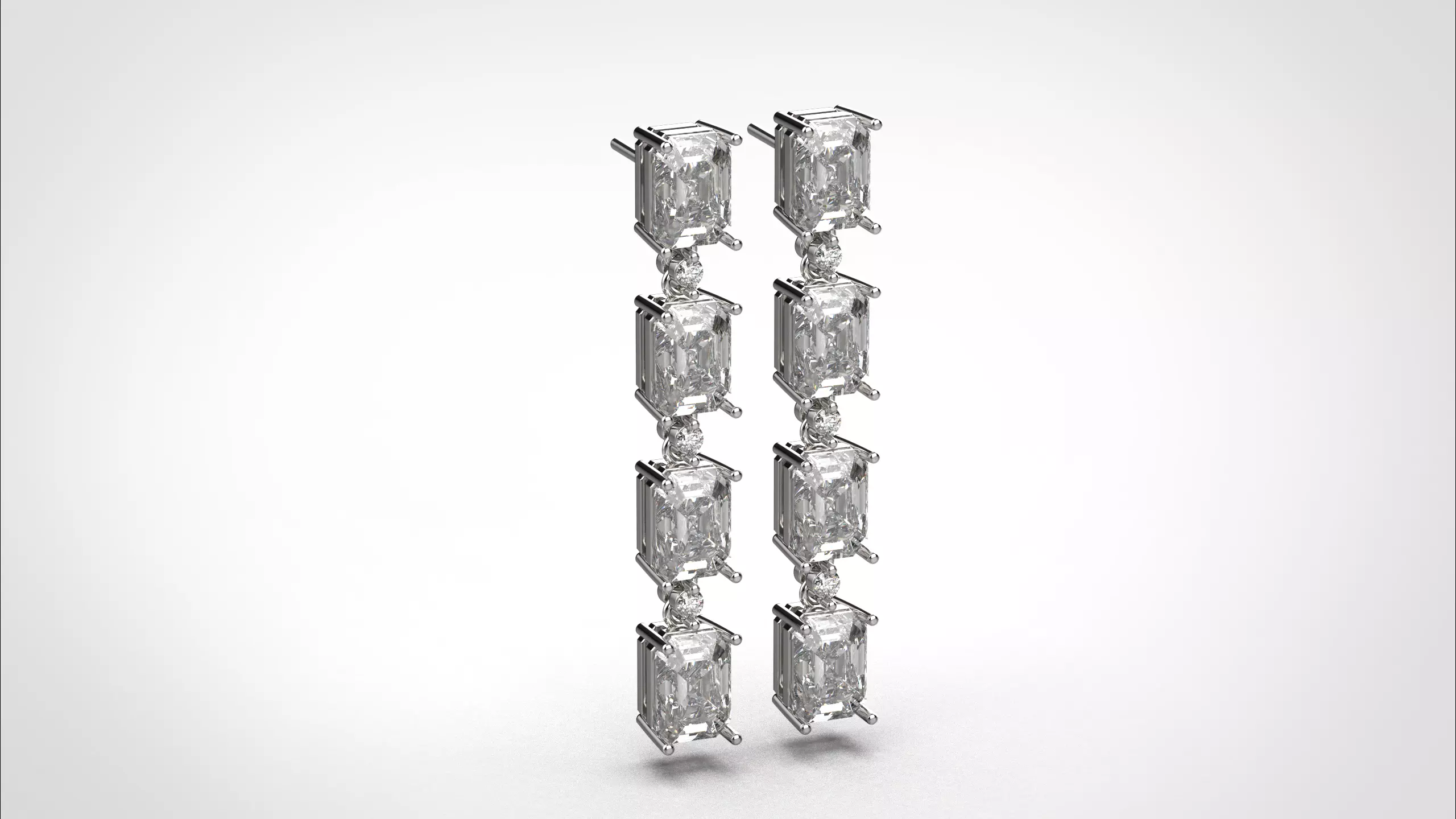 Dangle Earring stl obj 3D print model ER017 3D print model 3D print model_3