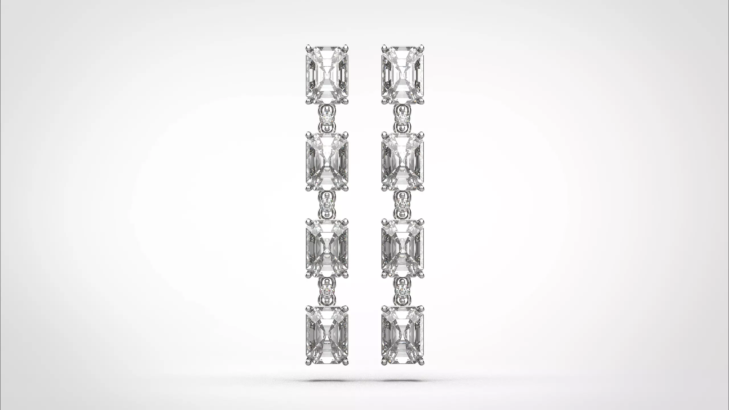 Dangle Earring stl obj 3D print model ER017 3D print model 3D print model_6