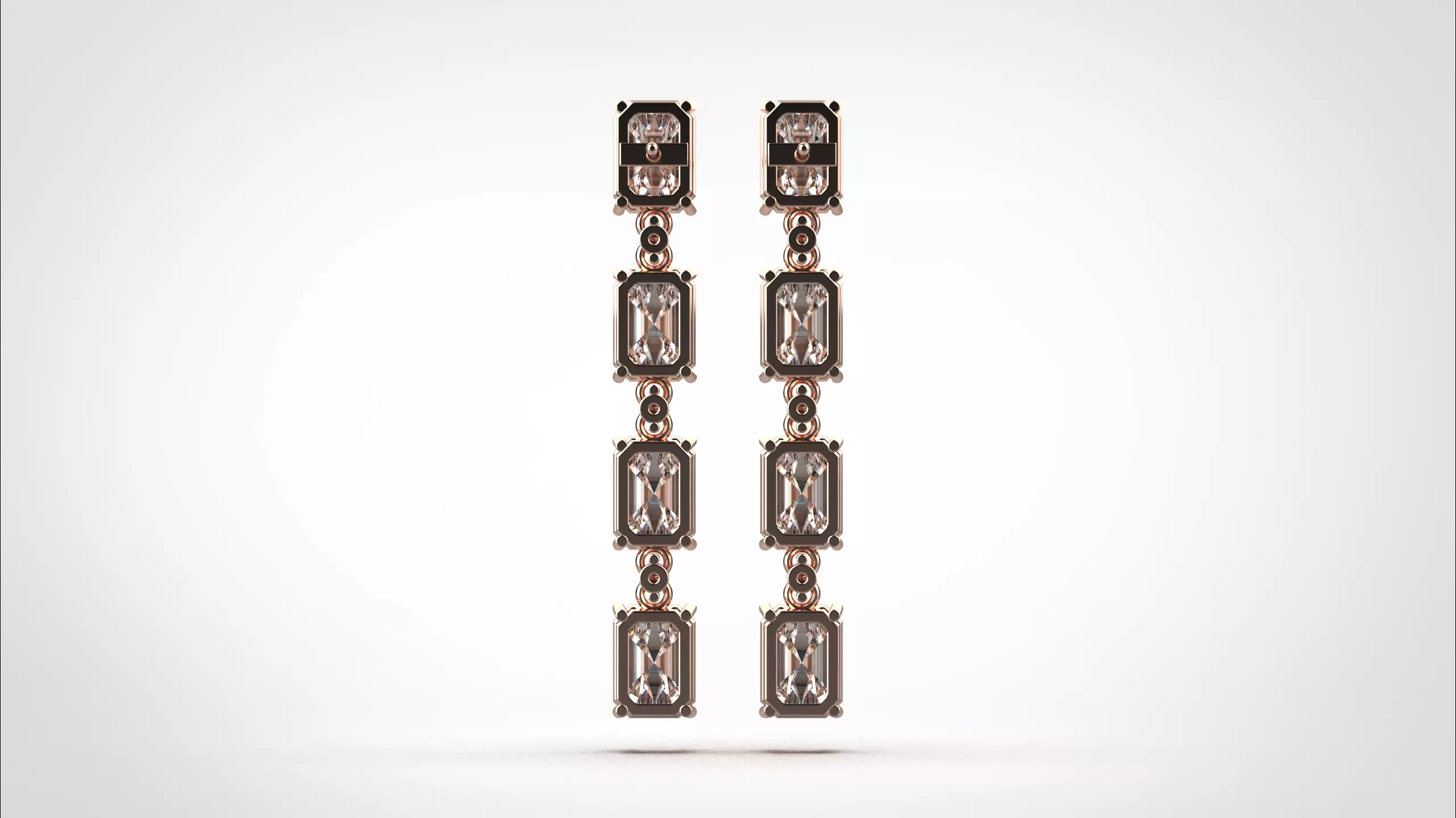 Dangle Earring stl obj 3D print model ER017 3D print model 3D print model_25