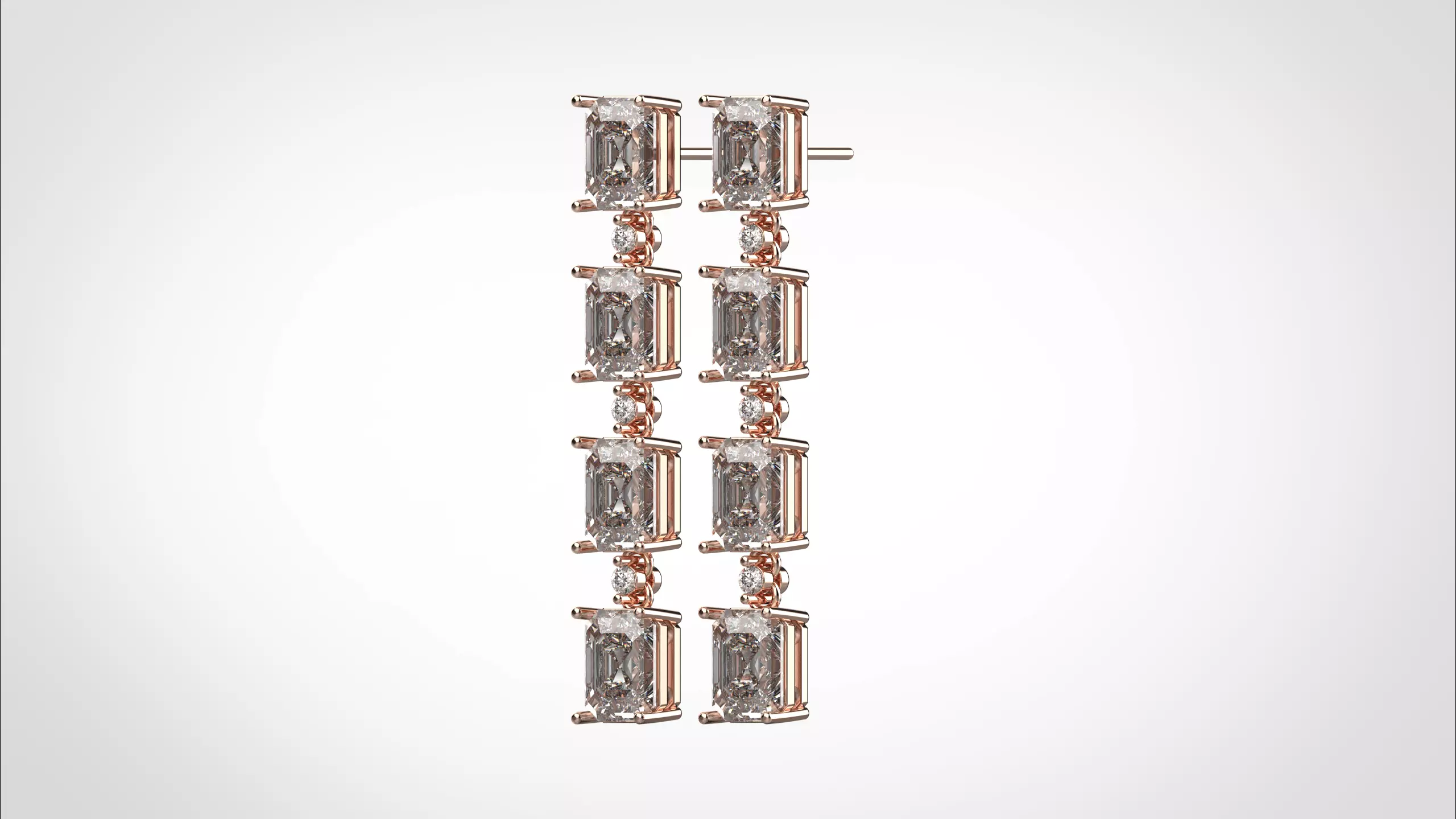 Dangle Earring stl obj 3D print model ER017 3D print model 3D print model_20