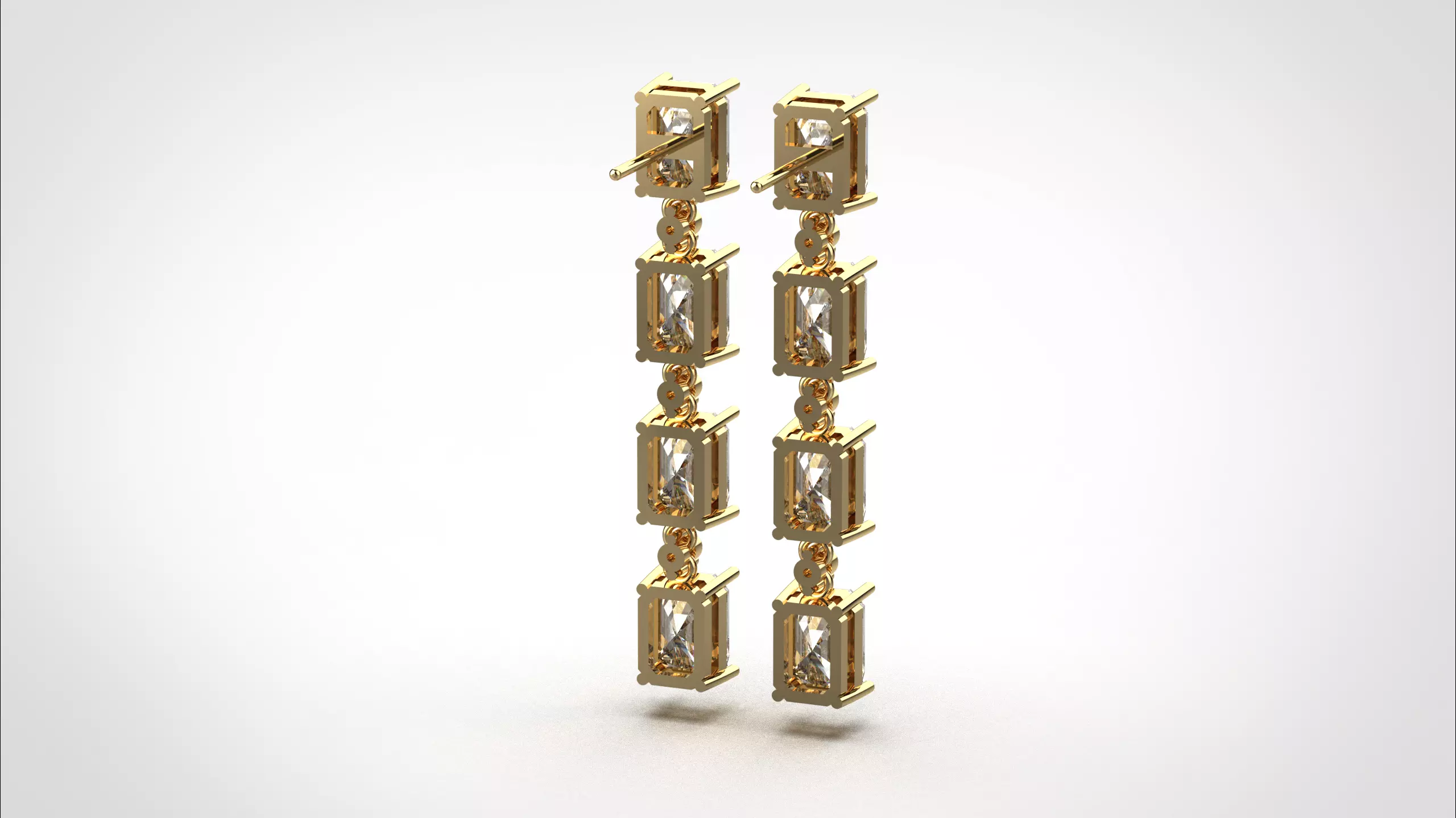 Dangle Earring stl obj 3D print model ER017 3D print model 3D print model_17