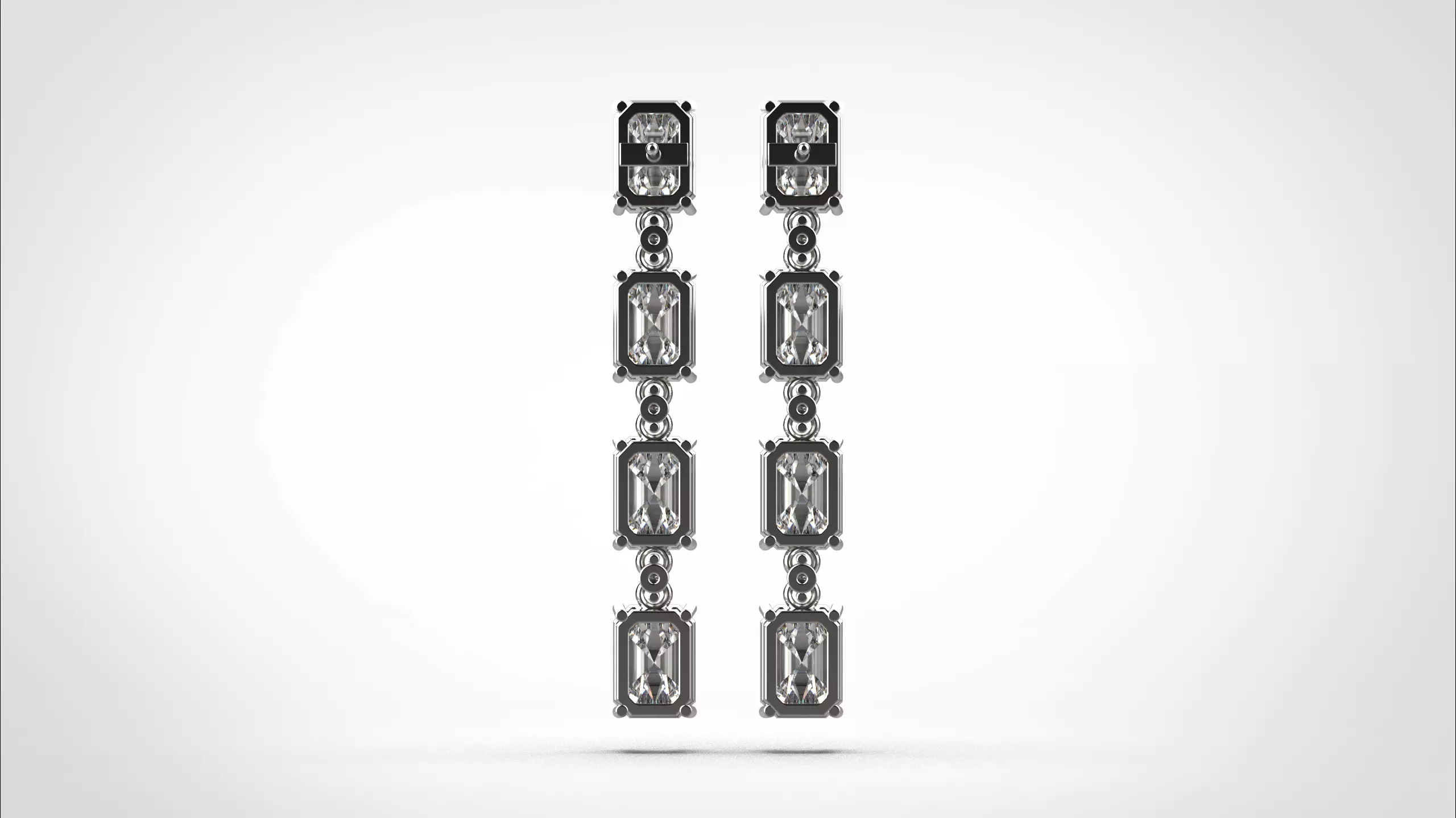 Dangle Earring stl obj 3D print model ER017 3D print model 3D print model_8