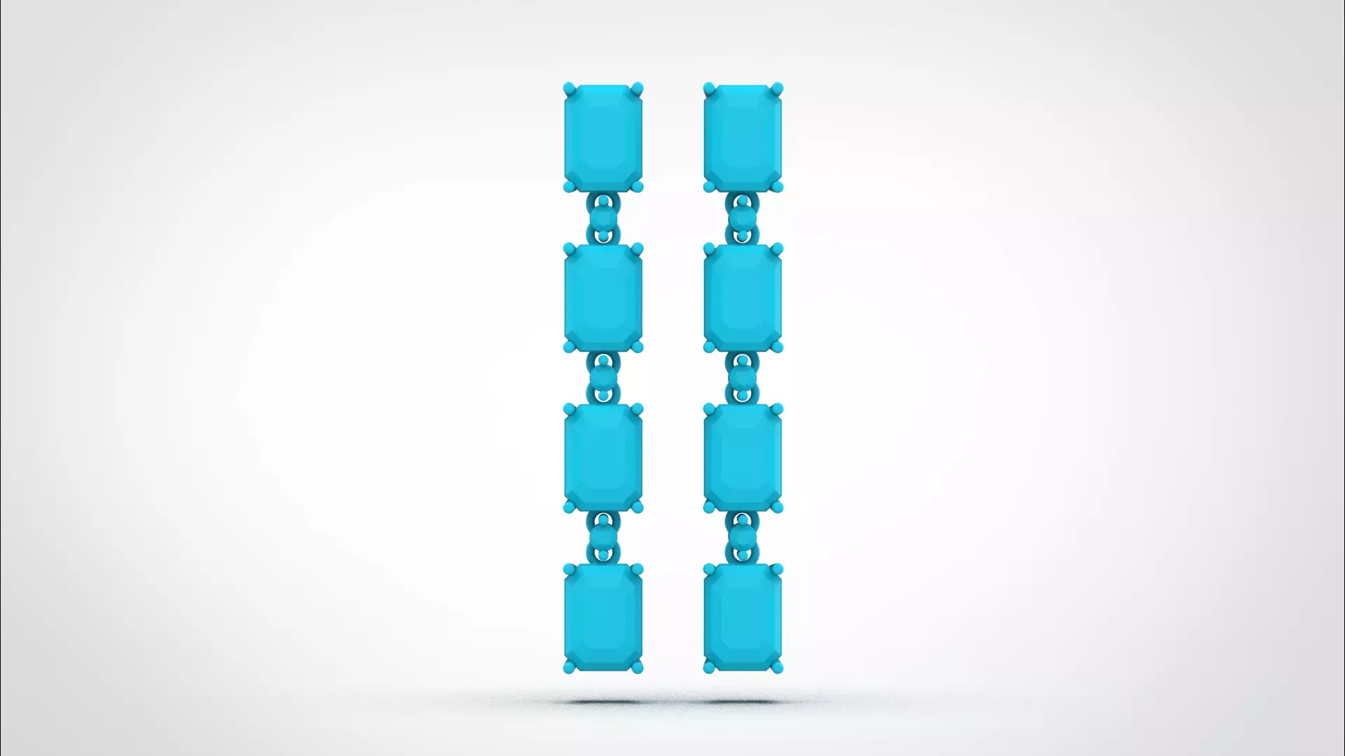 Dangle Earring stl obj 3D print model ER017 3D print model 3D print model_29