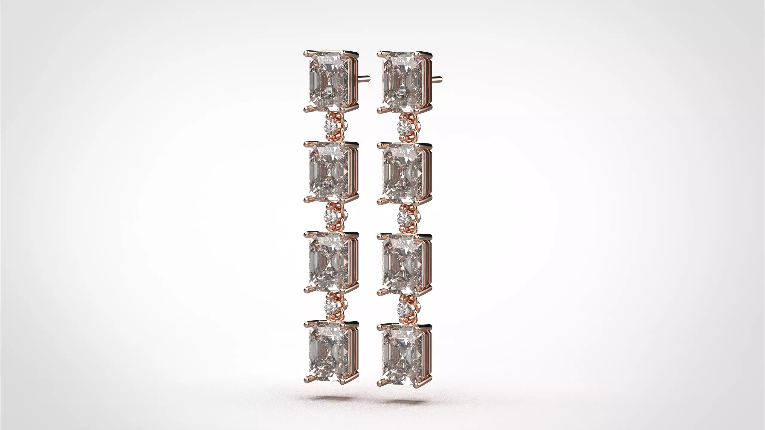 Dangle Earring stl obj 3D print model ER017 3D print model 3D print model_18