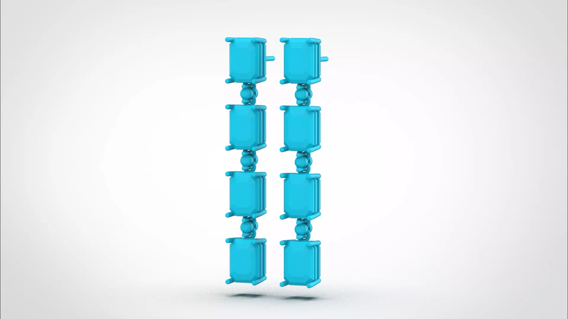 Dangle Earring stl obj 3D print model ER017 3D print model 3D print model_26