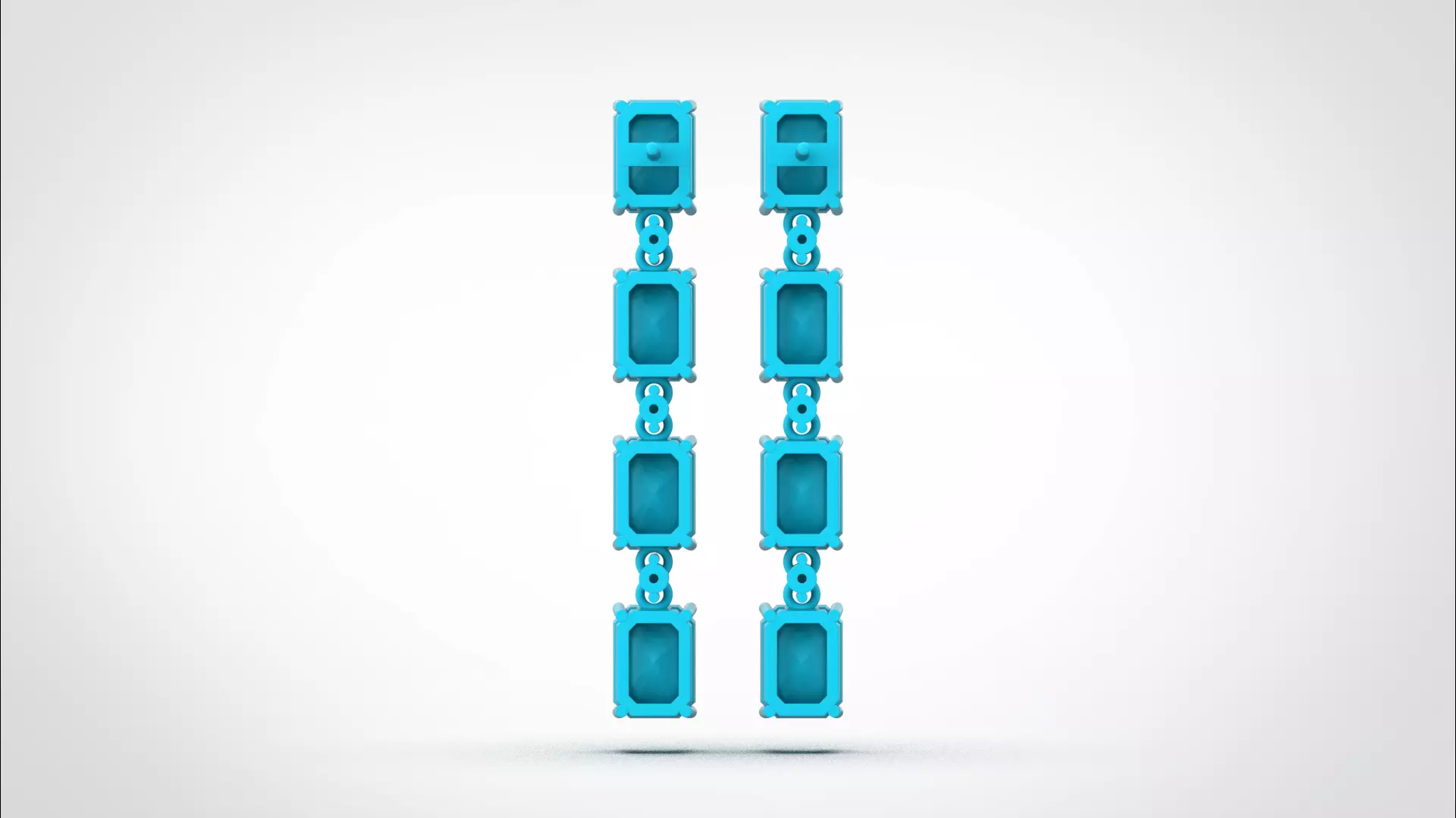 Dangle Earring stl obj 3D print model ER017 3D print model 3D print model_31