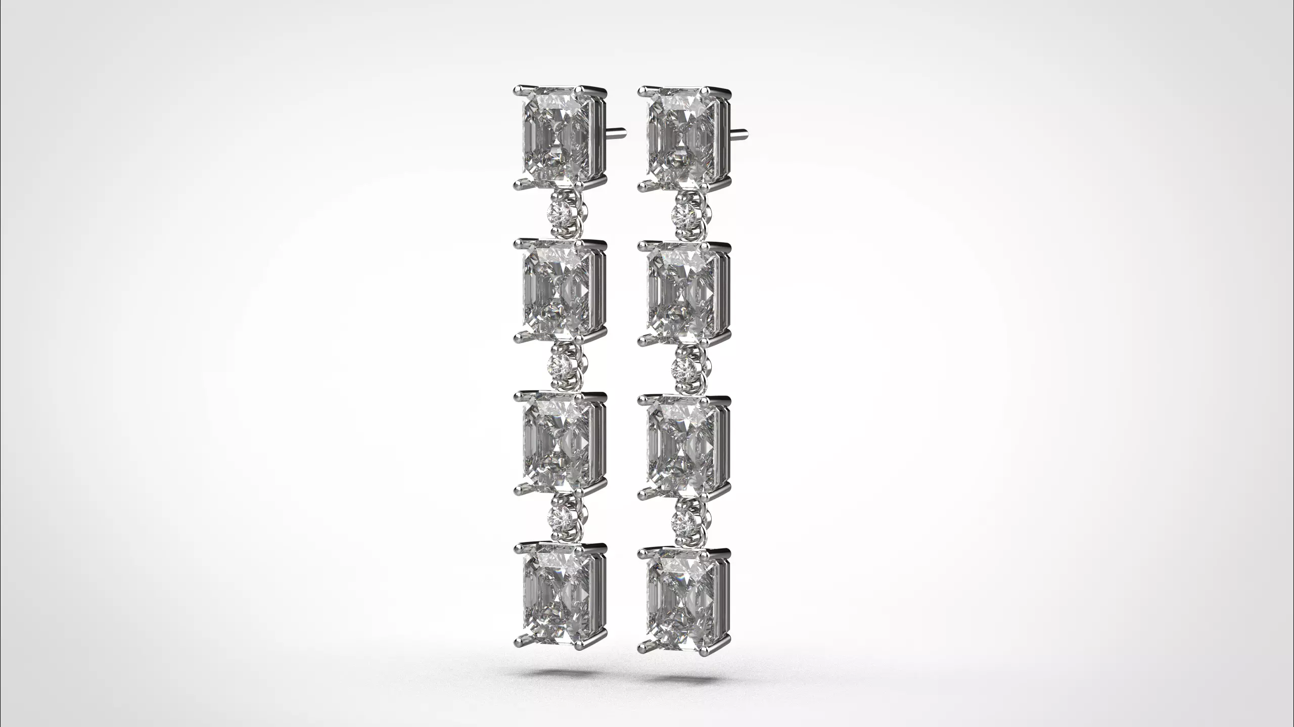 Dangle Earring stl obj 3D print model ER017 3D print model 3D print model_0