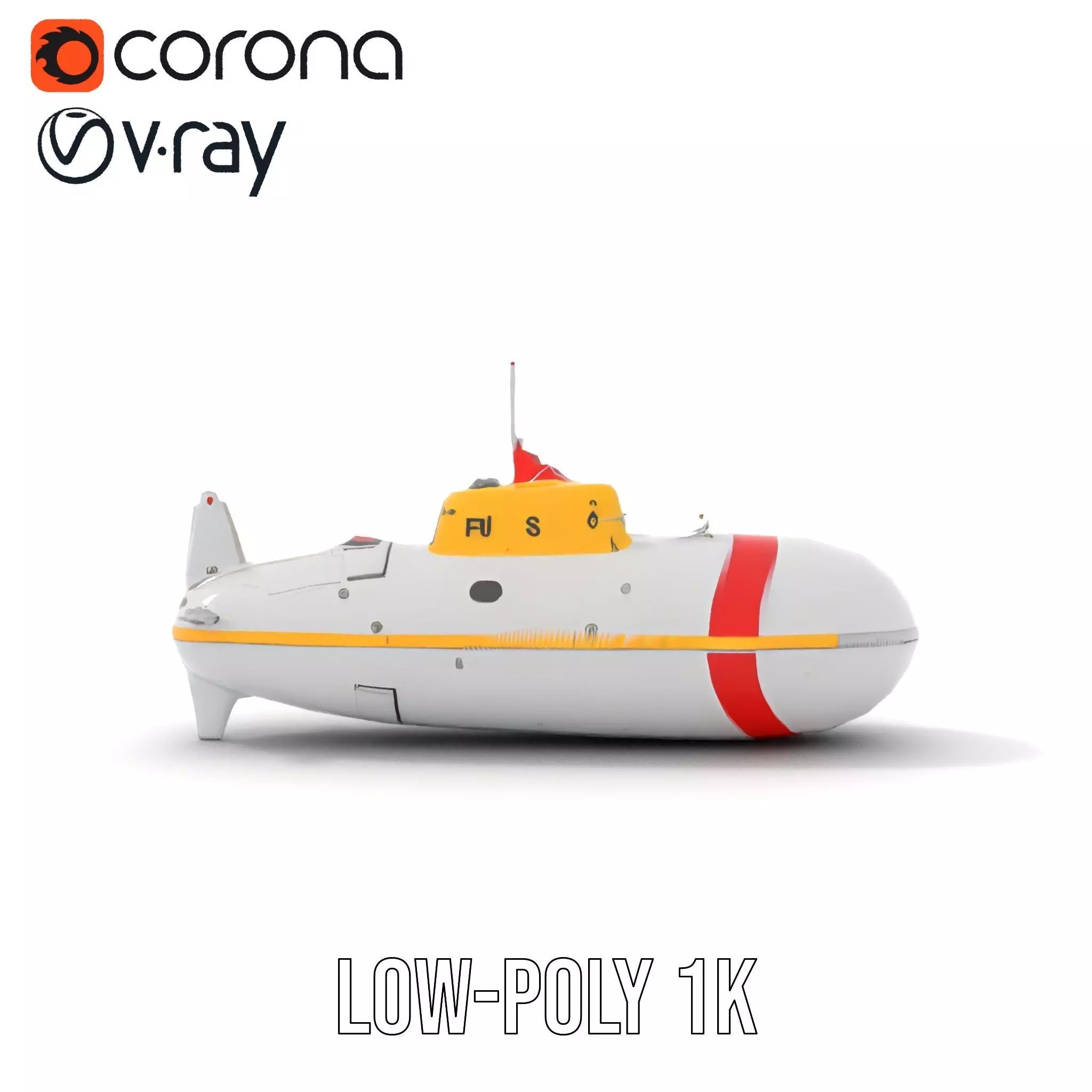 Rescue Submarine model pack Low-poly 3D model_31