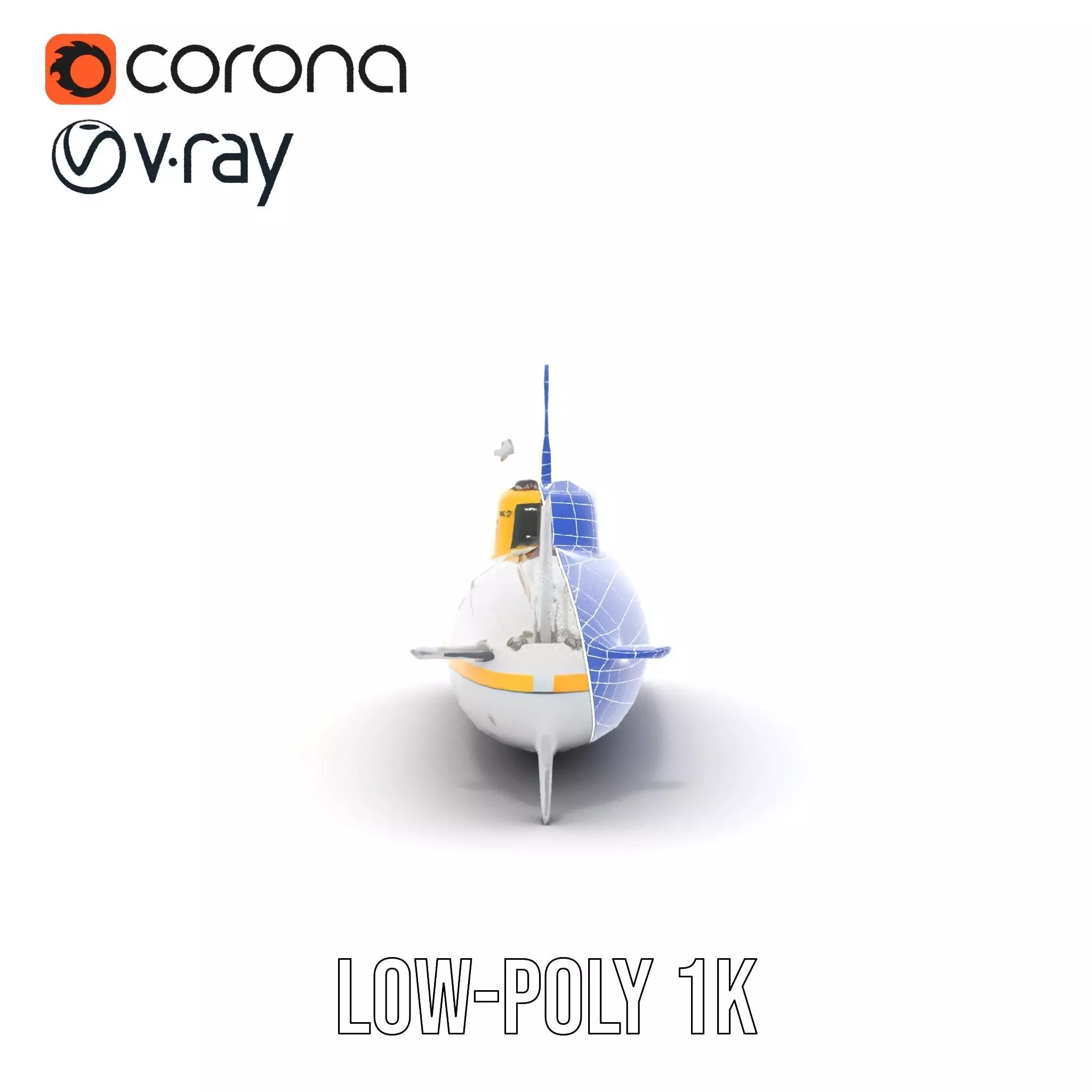 Rescue Submarine model pack Low-poly 3D model_28