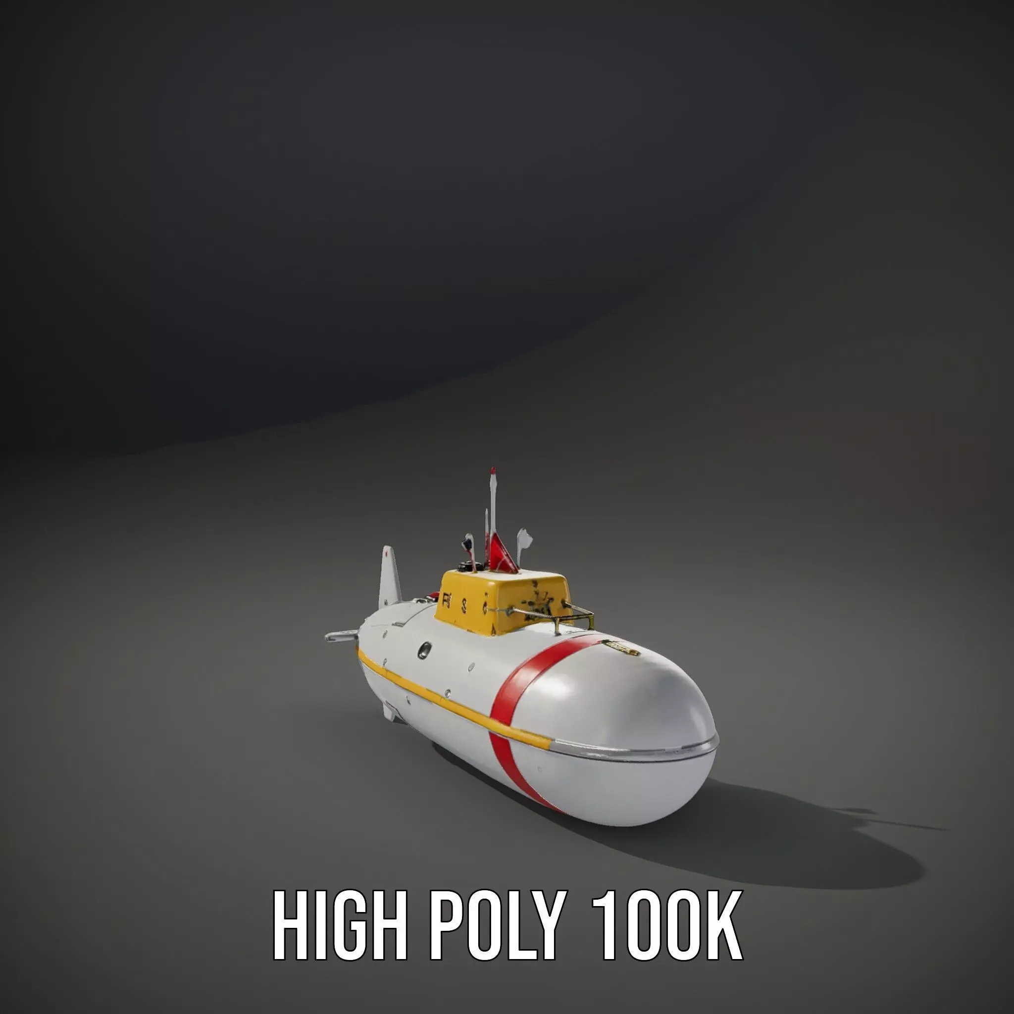 Rescue Submarine model pack Low-poly 3D model_10