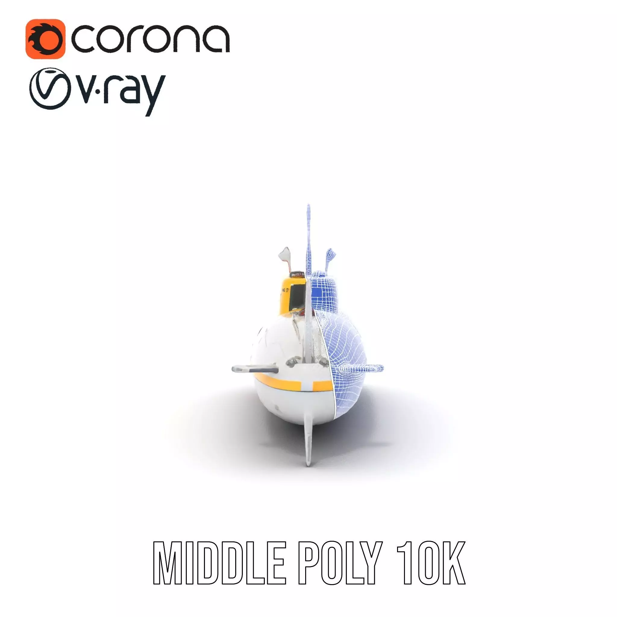 Rescue Submarine model pack Low-poly 3D model_24