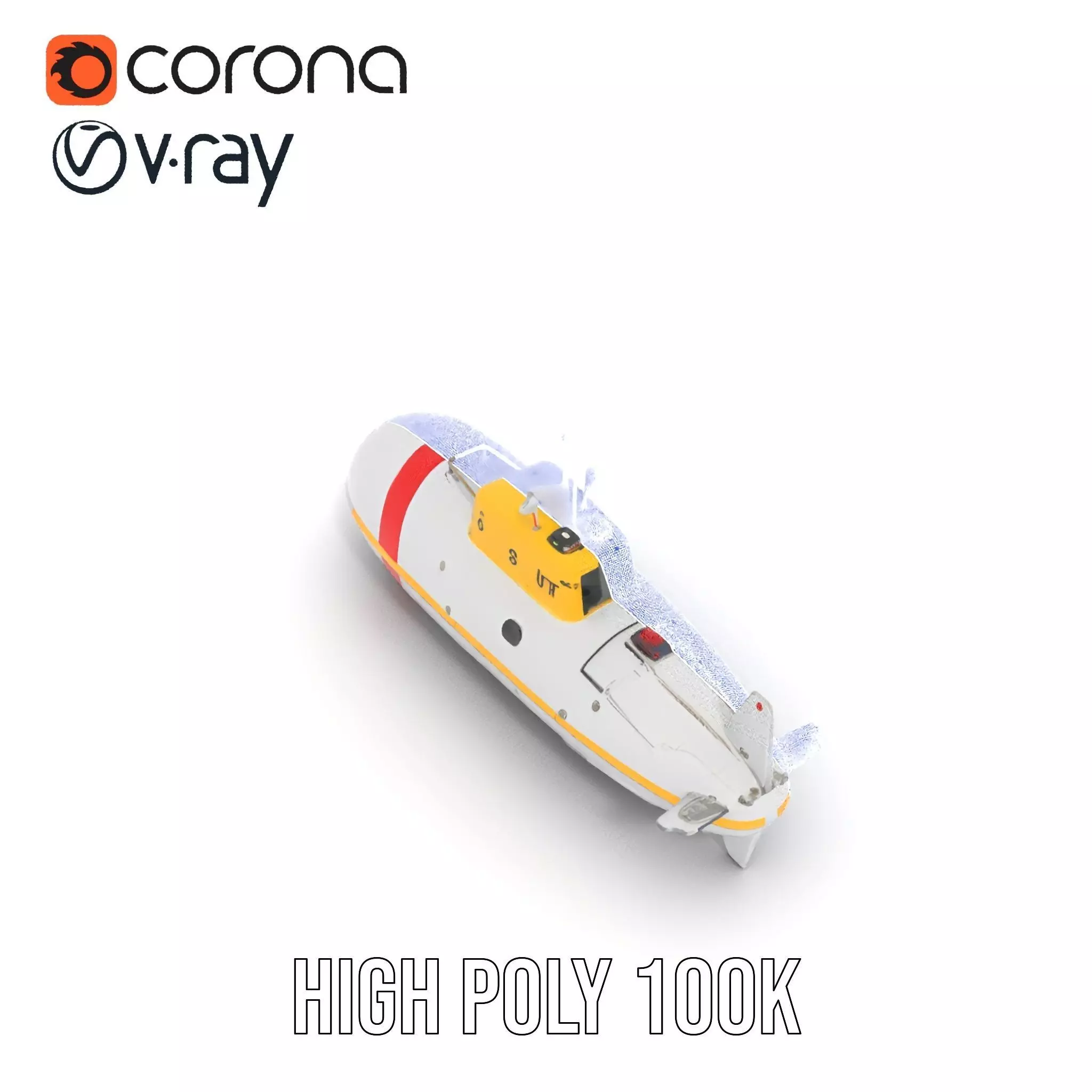 Rescue Submarine model pack Low-poly 3D model_20