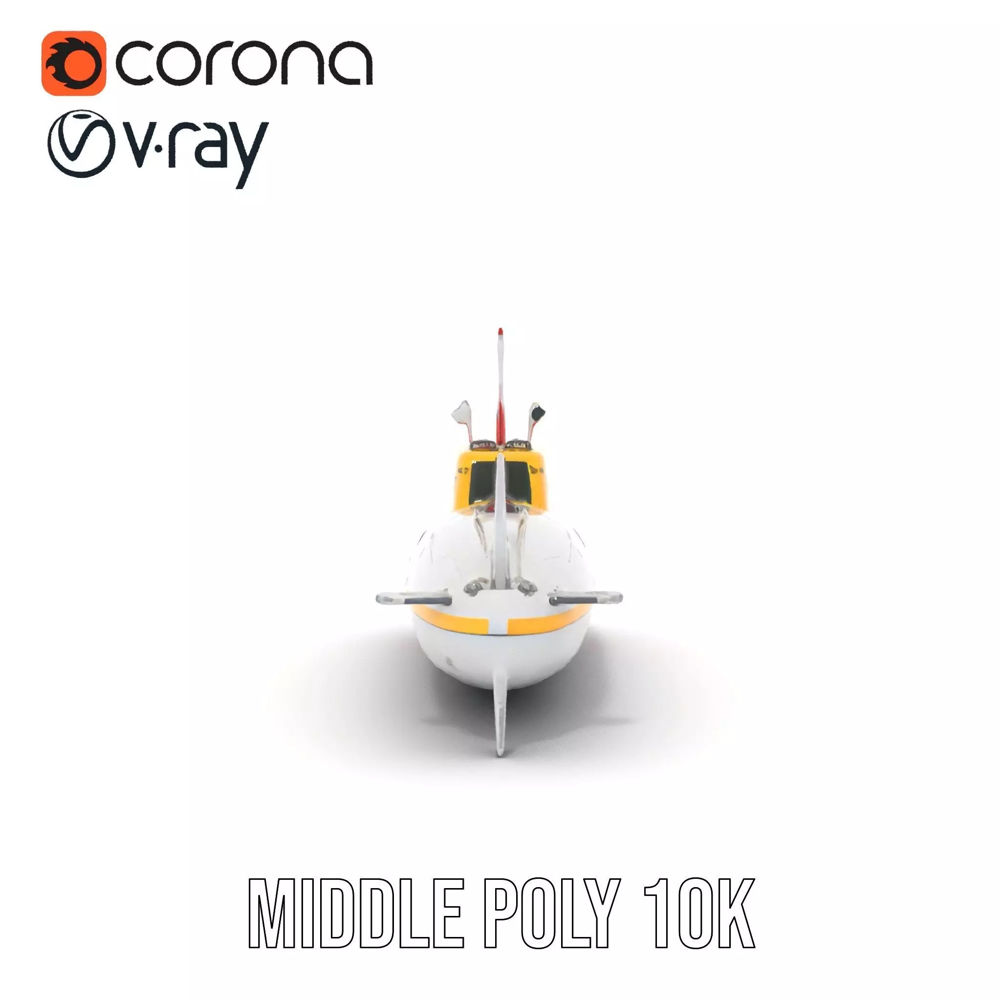 Rescue Submarine model pack Low-poly 3D model_21