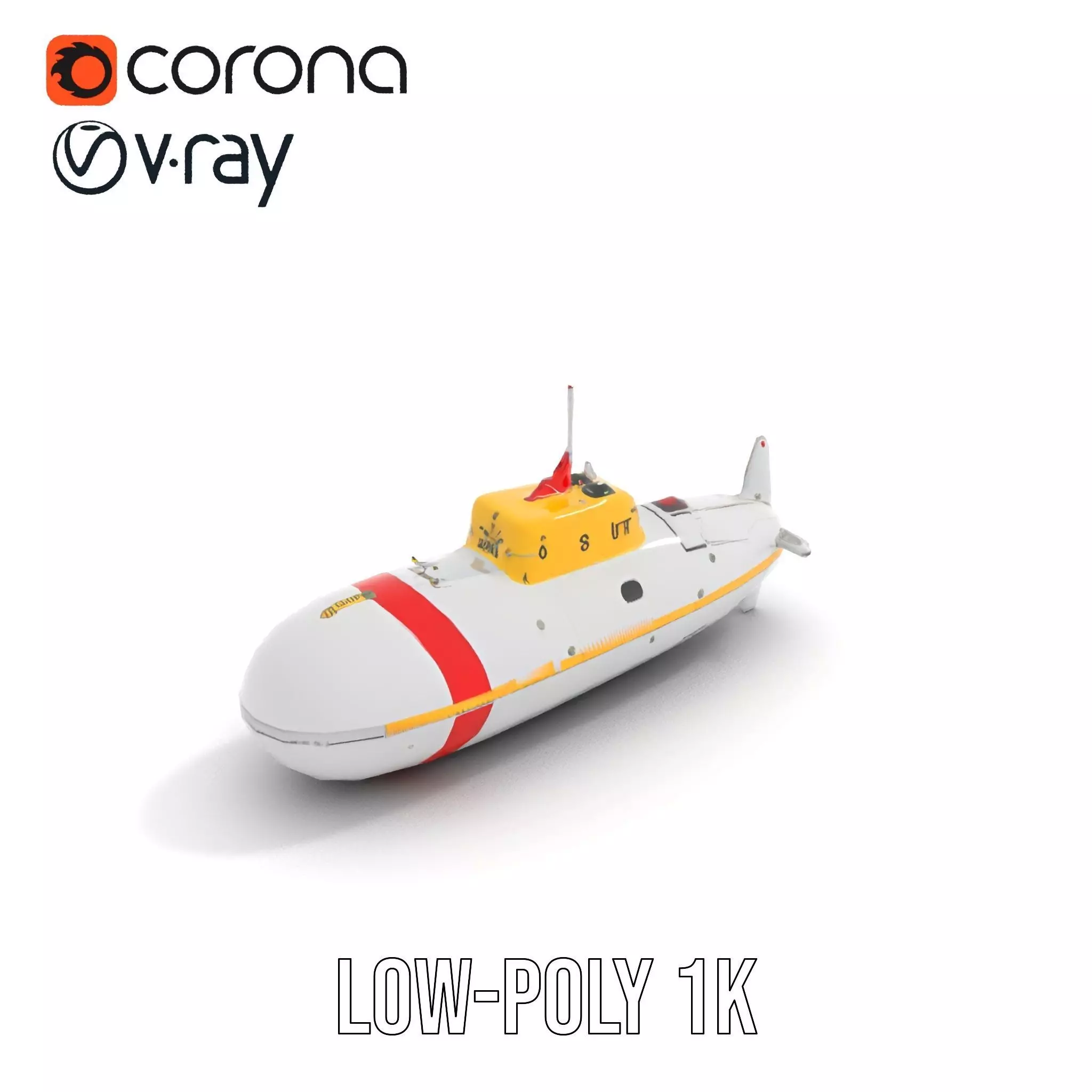Rescue Submarine model pack Low-poly 3D model_22