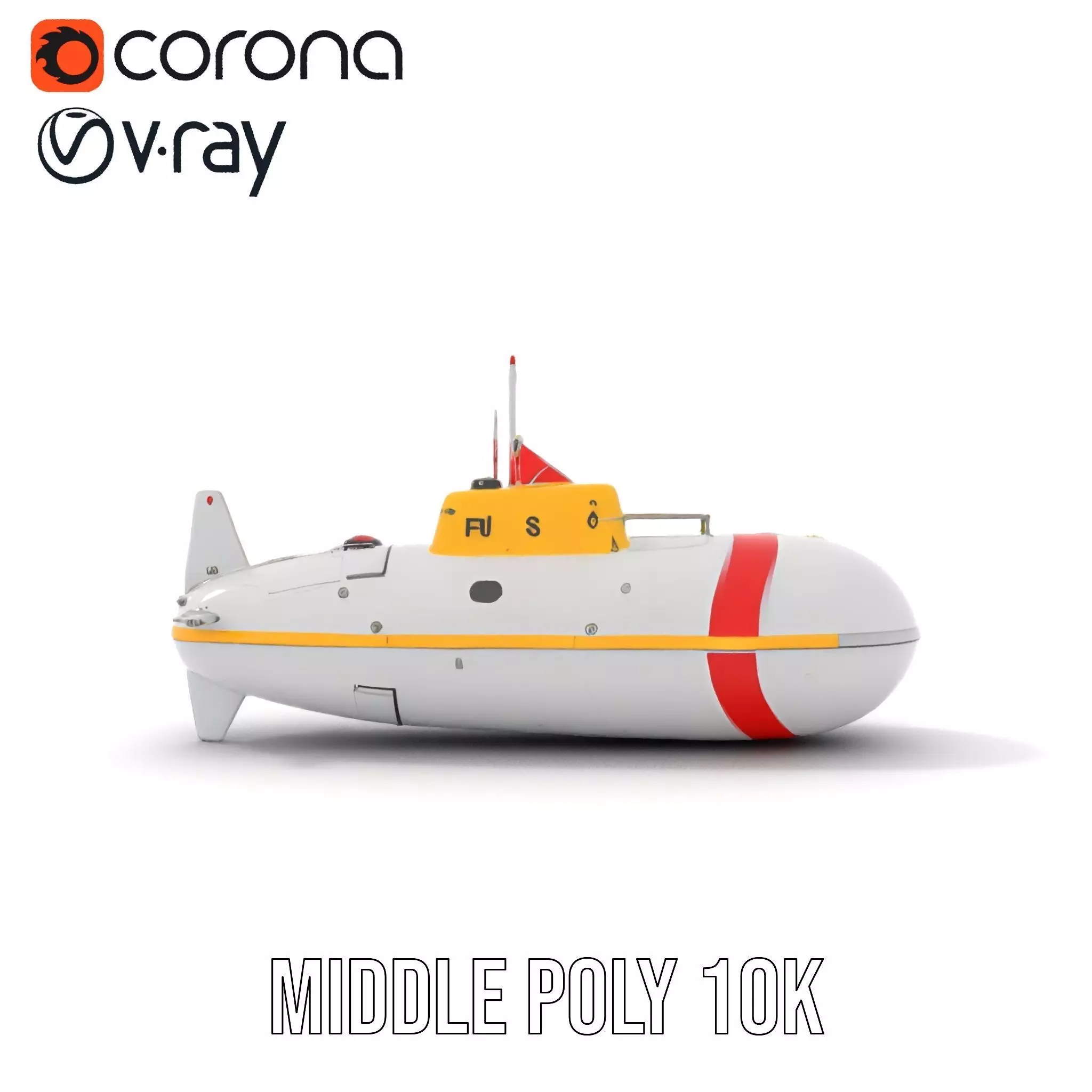 Rescue Submarine model pack Low-poly 3D model_11