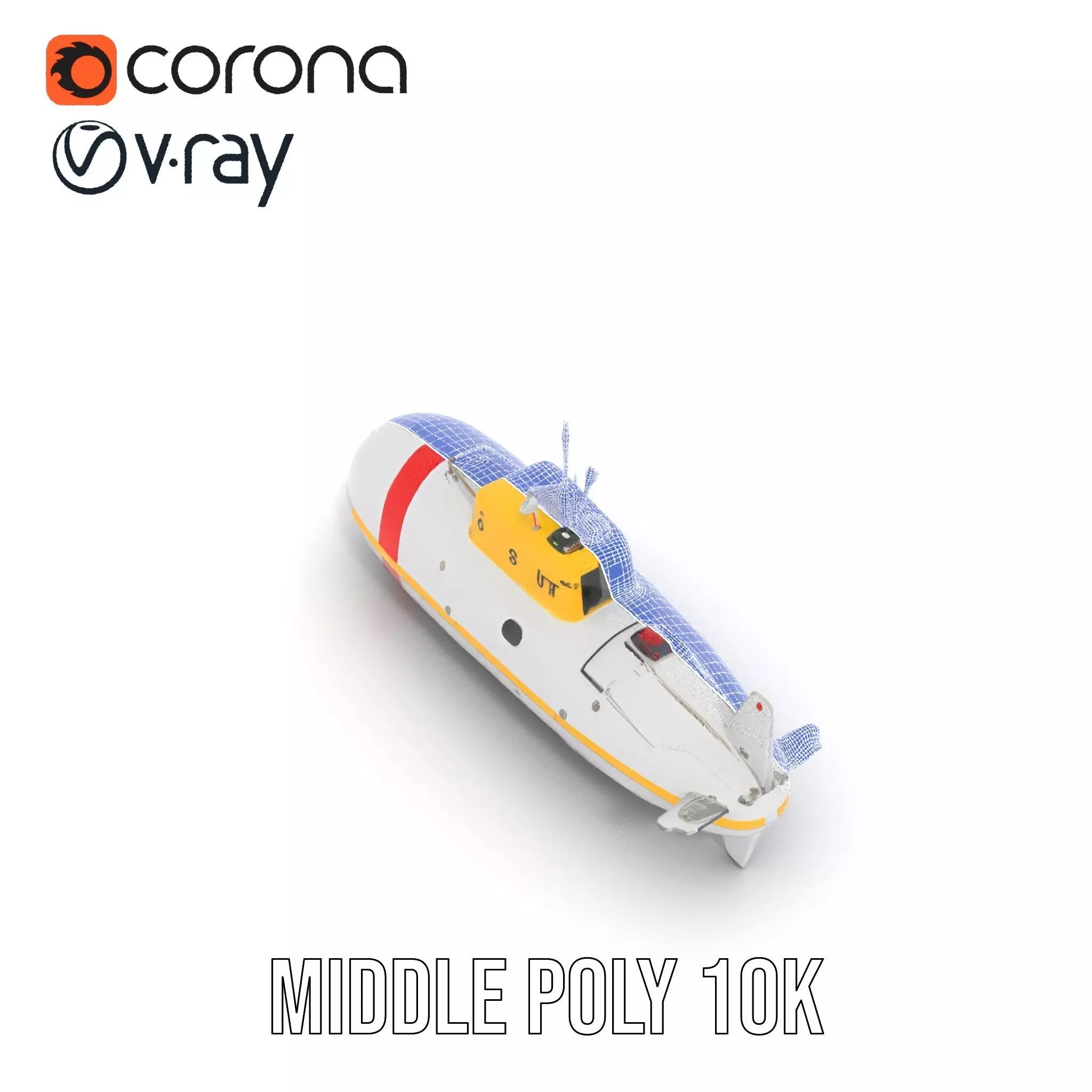 Rescue Submarine model pack Low-poly 3D model_27