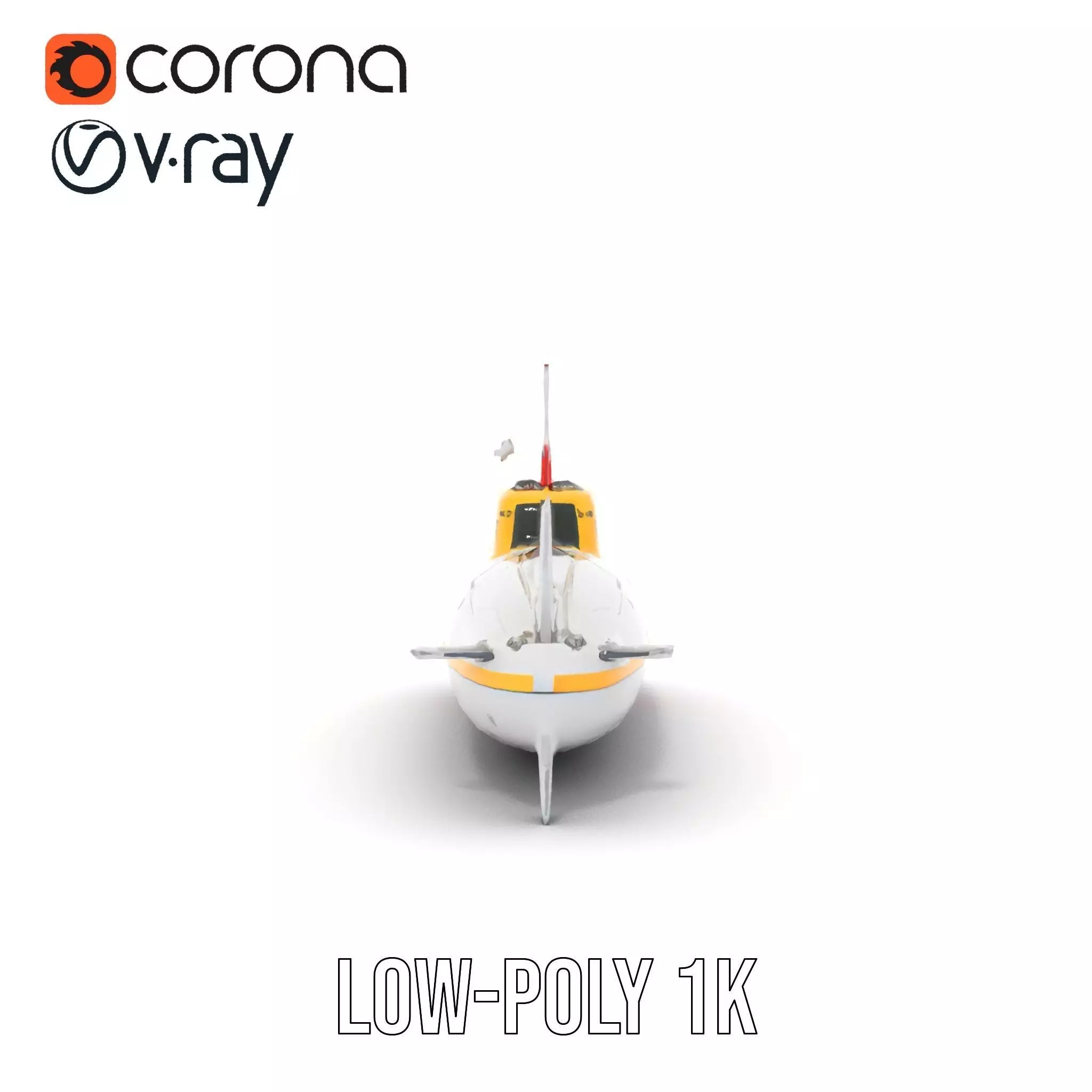 Rescue Submarine model pack Low-poly 3D model_16