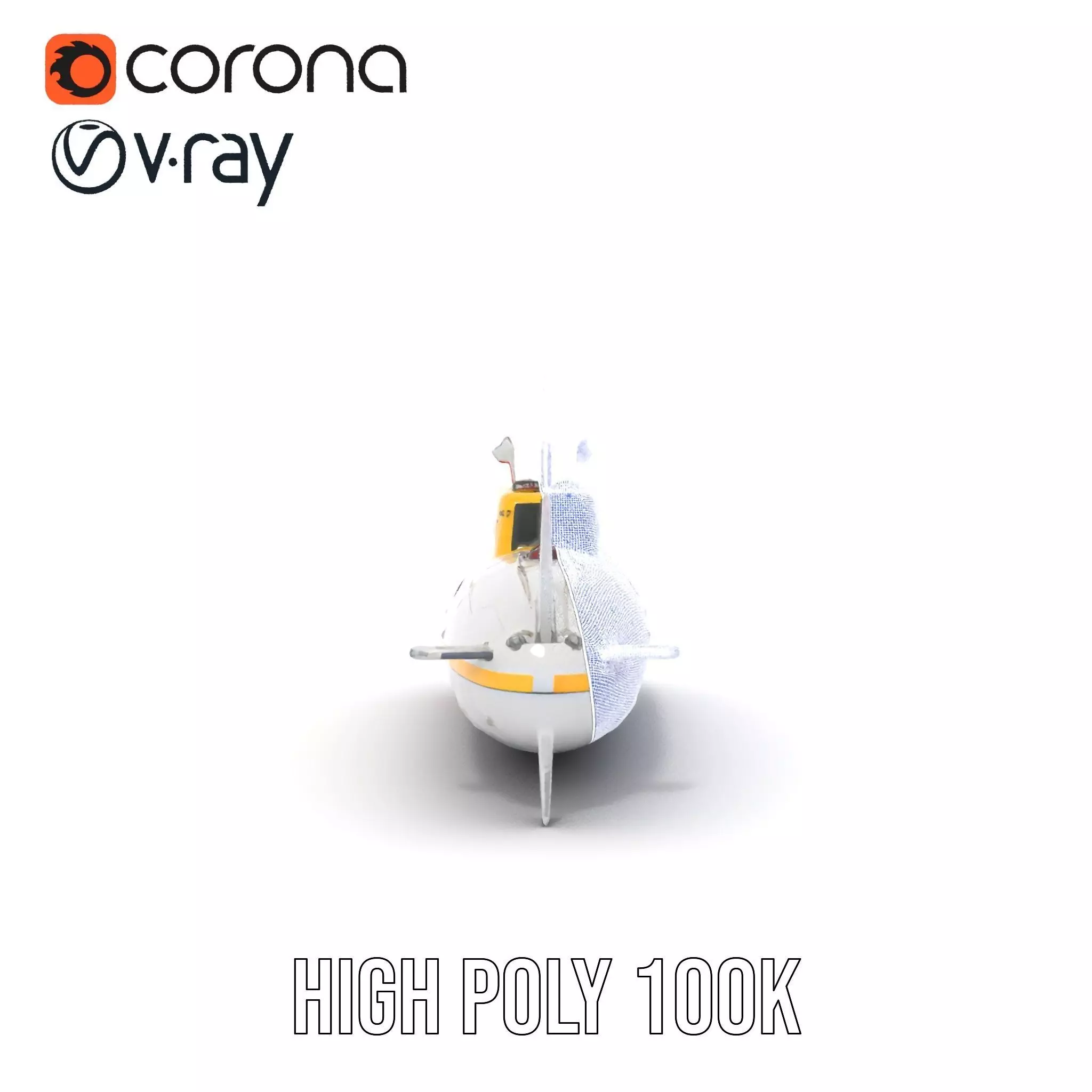 Rescue Submarine model pack Low-poly 3D model_33