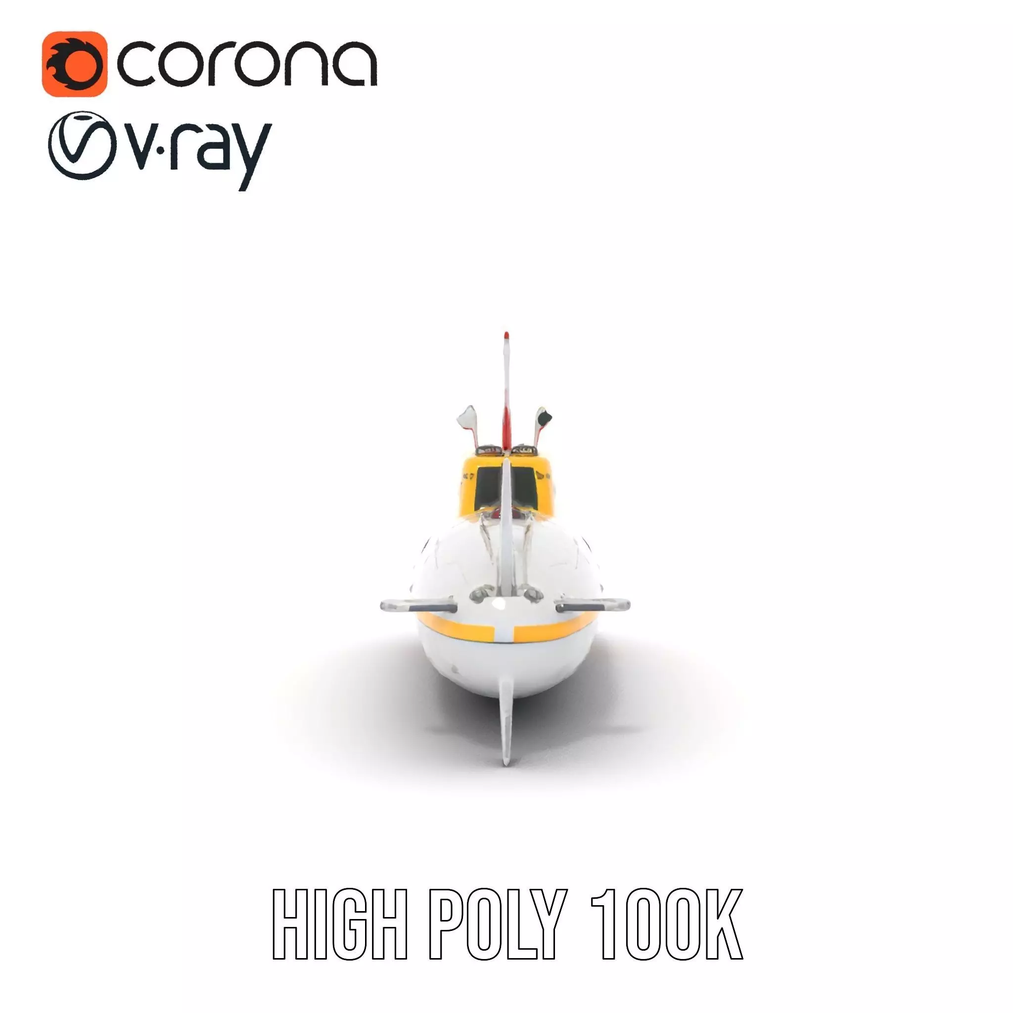 Rescue Submarine model pack Low-poly 3D model_26