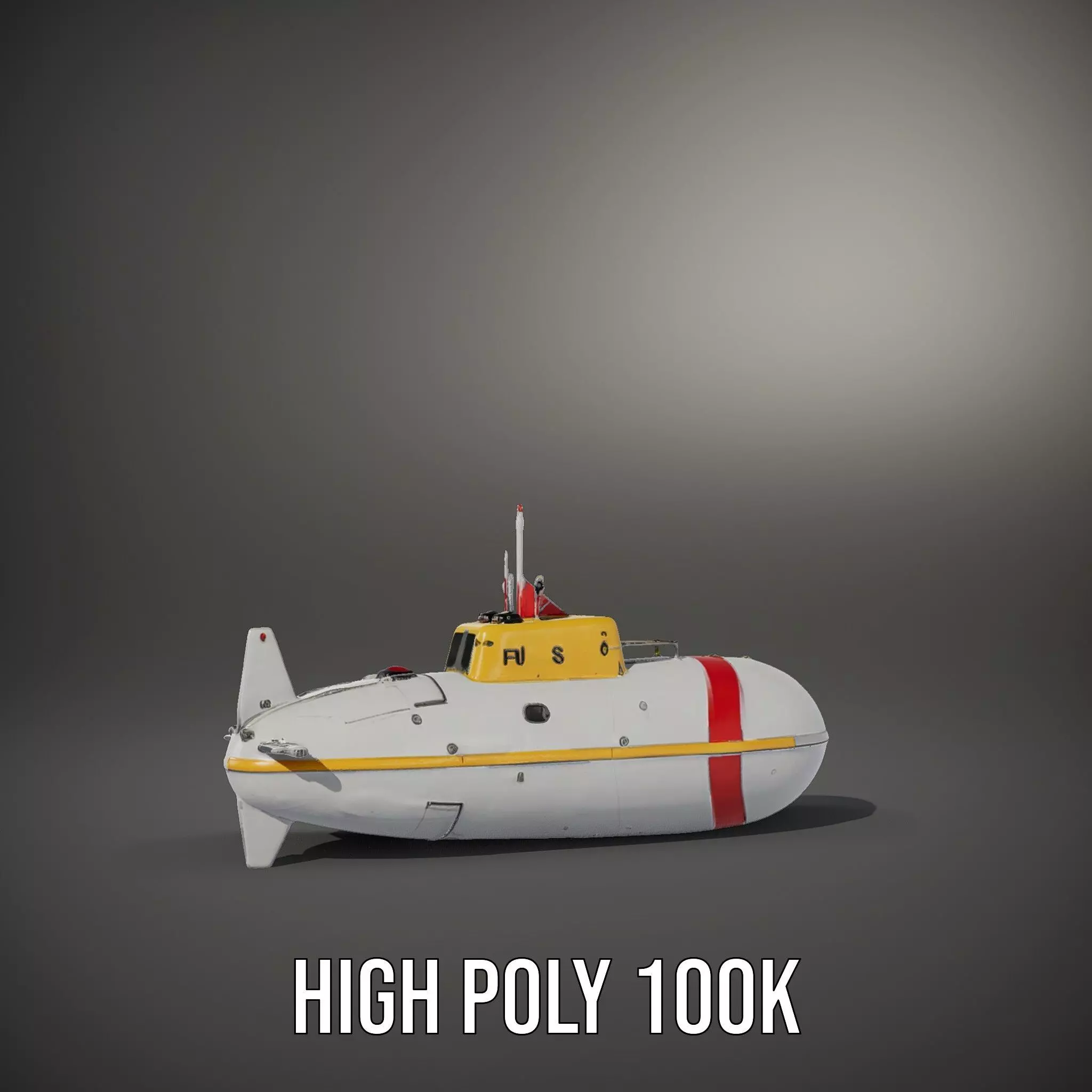 Rescue Submarine model pack Low-poly 3D model_8