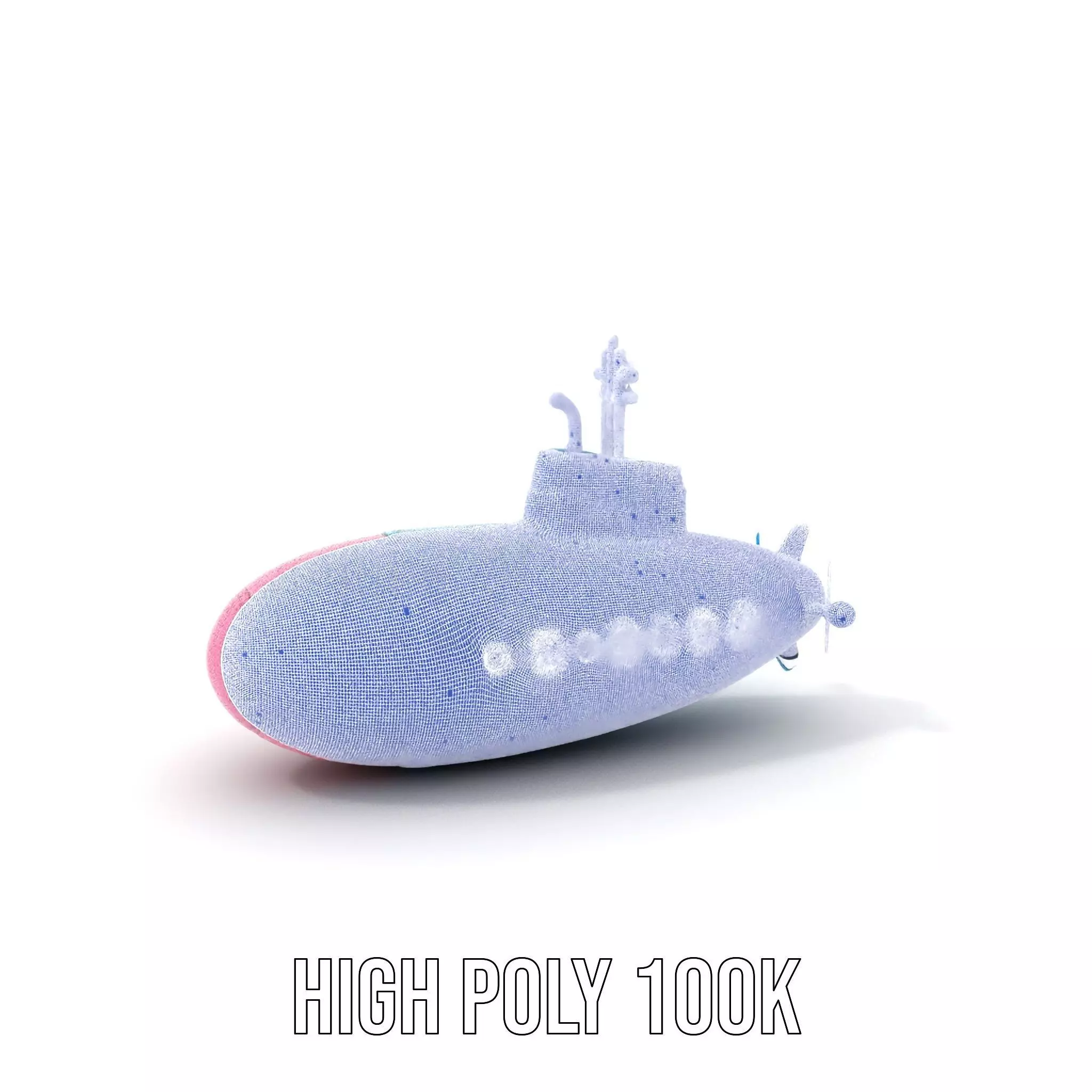 Cartoon Submarine model pack Low-poly 3D model_4