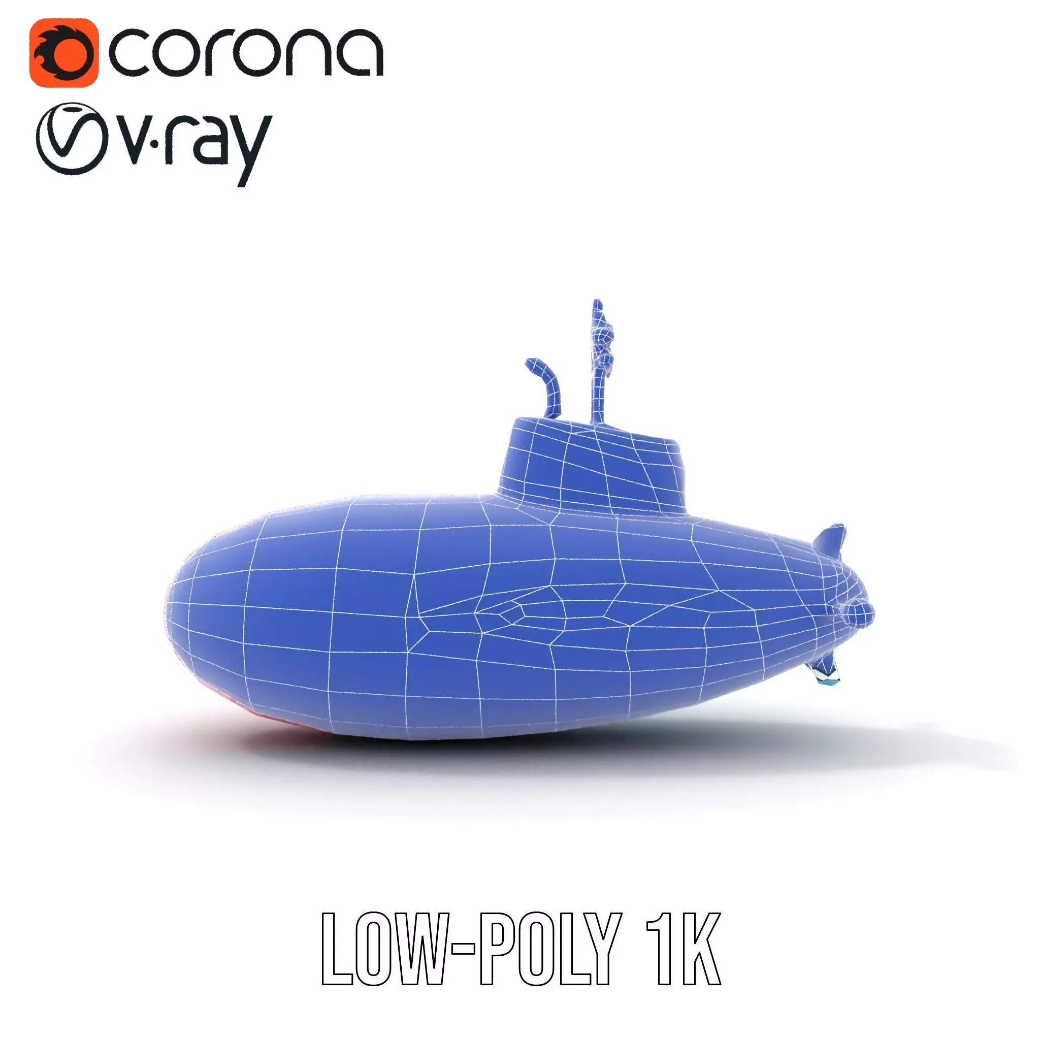 Cartoon Submarine model pack Low-poly 3D model_31