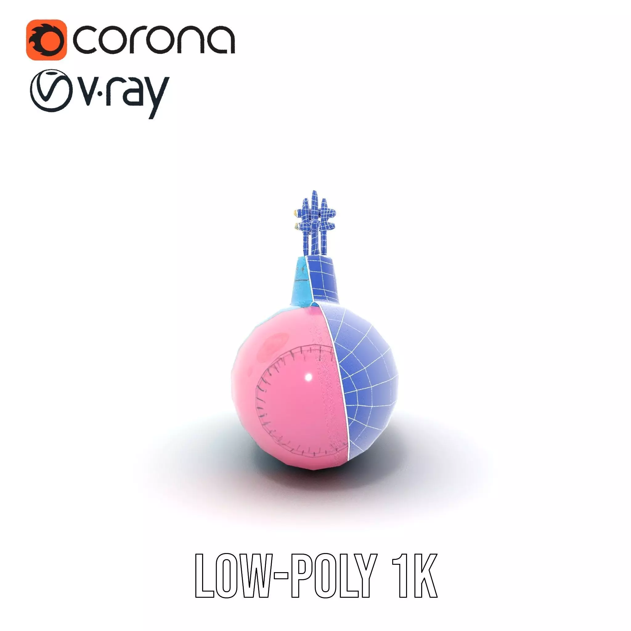 Cartoon Submarine model pack Low-poly 3D model_28