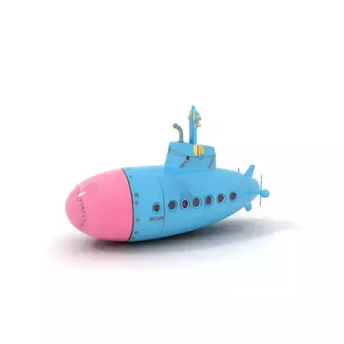 Cartoon Submarine model pack Low-poly 3D model