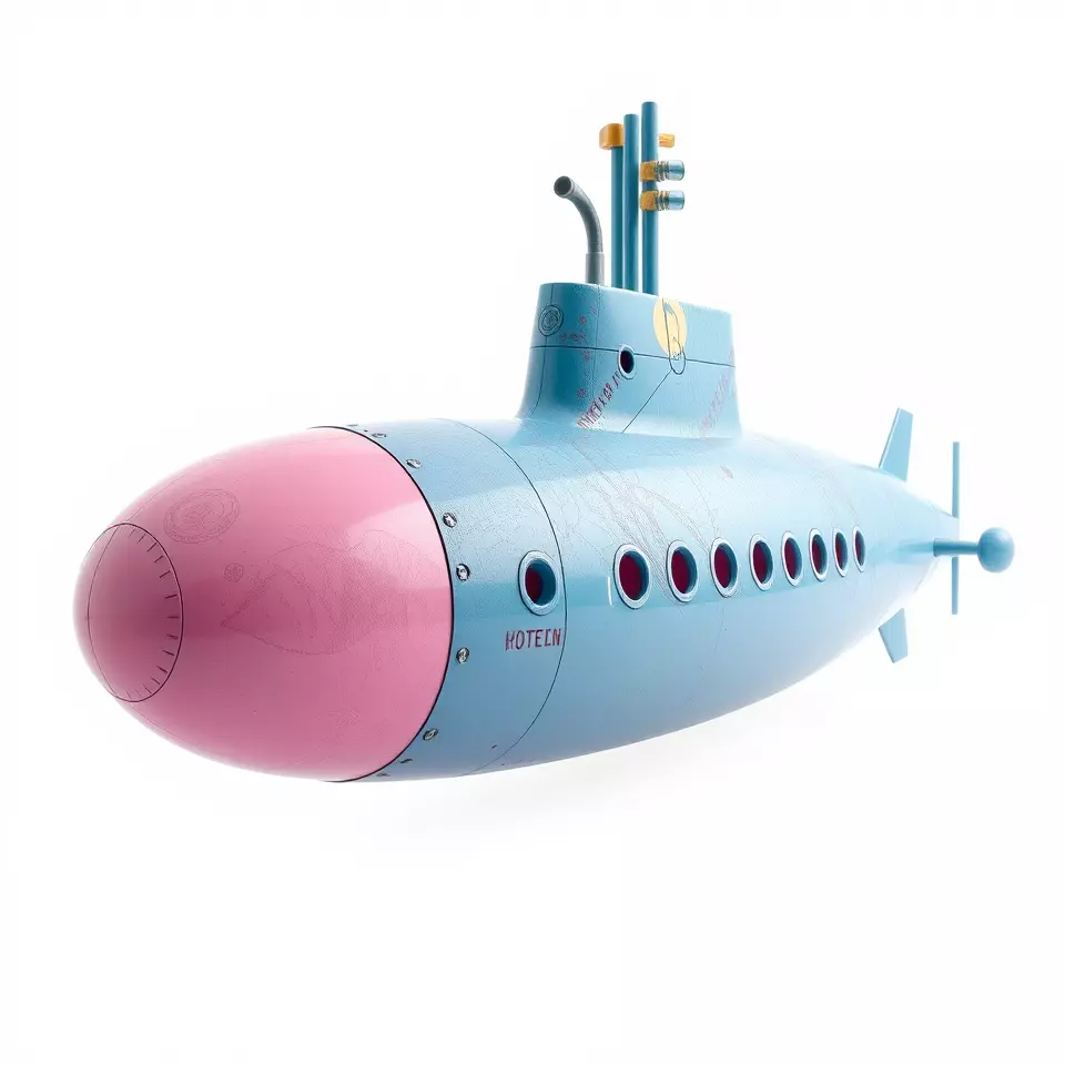 Cartoon Submarine model pack Low-poly 3D model_2