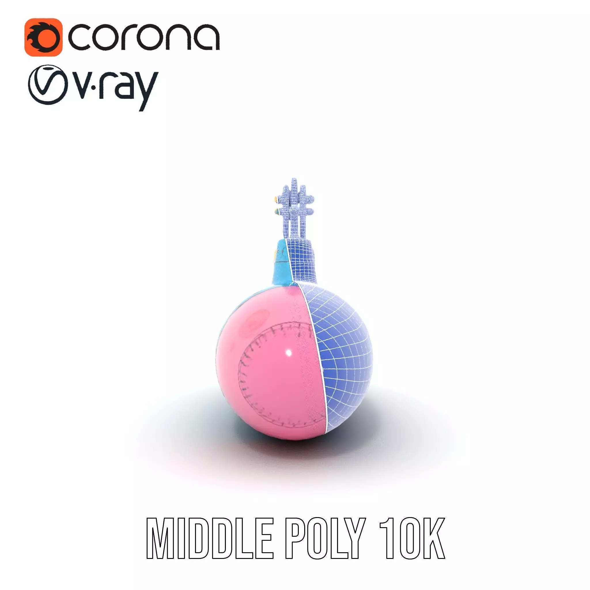 Cartoon Submarine model pack Low-poly 3D model_15