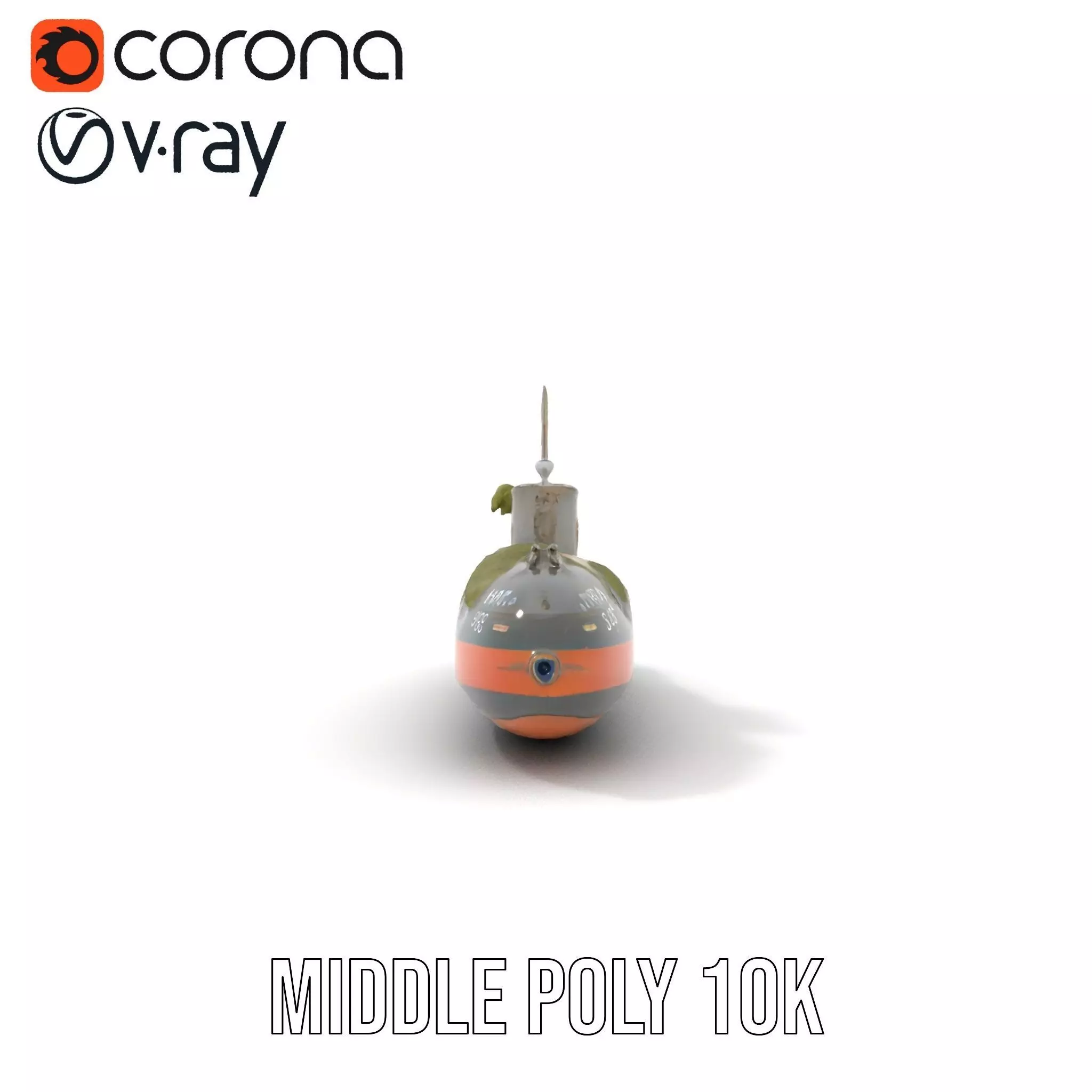 Mossy Submarine model pack Low-poly 3D model_24