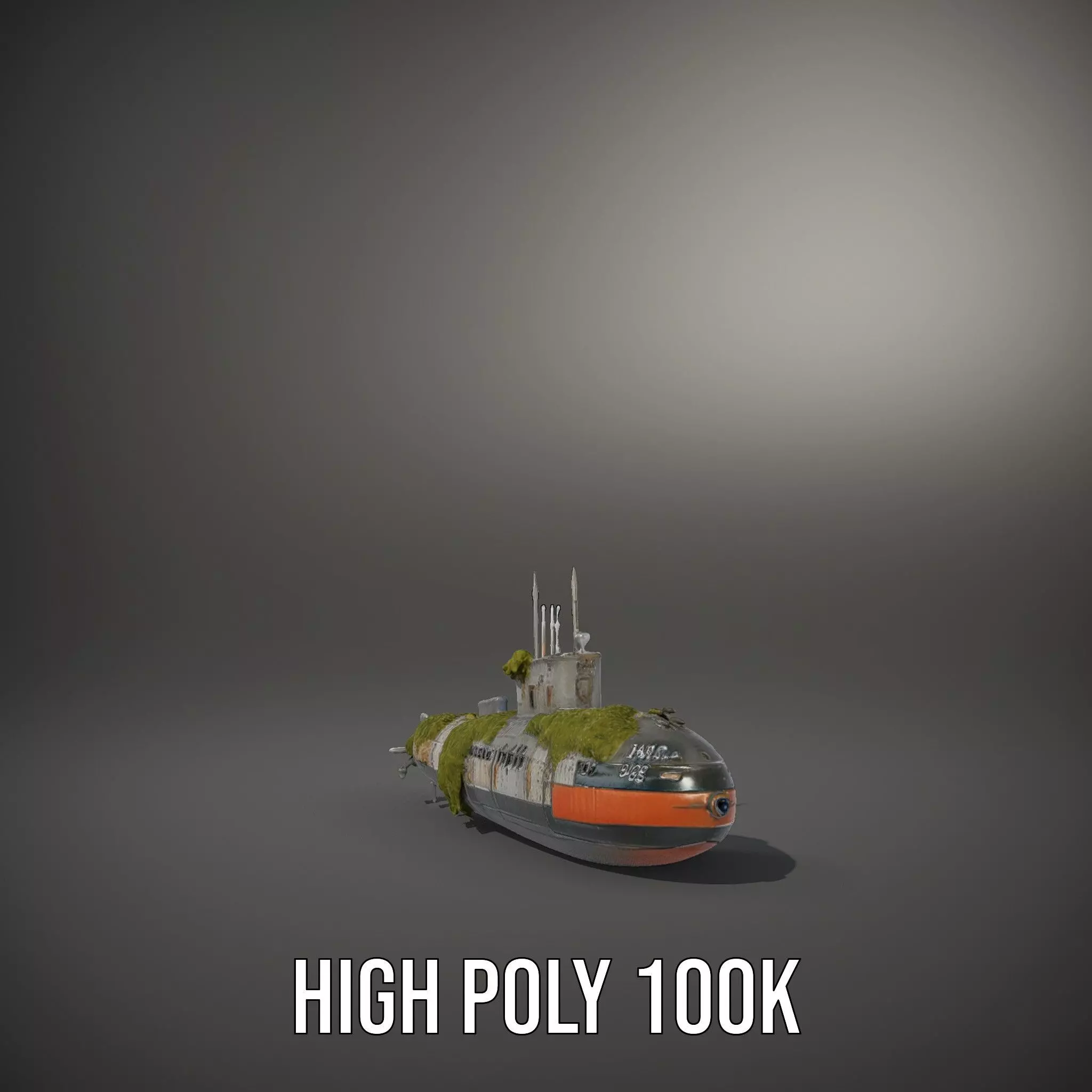 Mossy Submarine model pack Low-poly 3D model_8