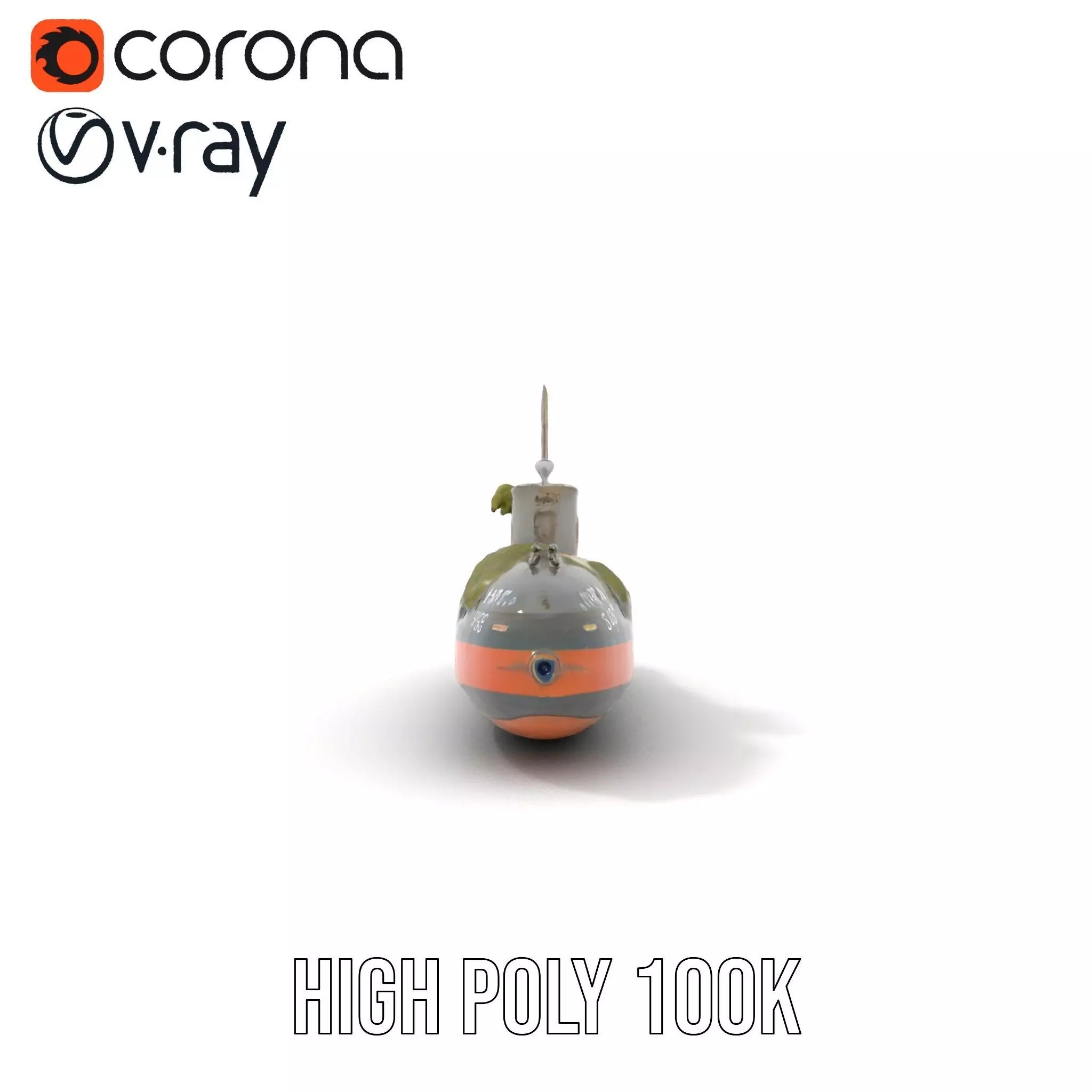 Mossy Submarine model pack Low-poly 3D model_28